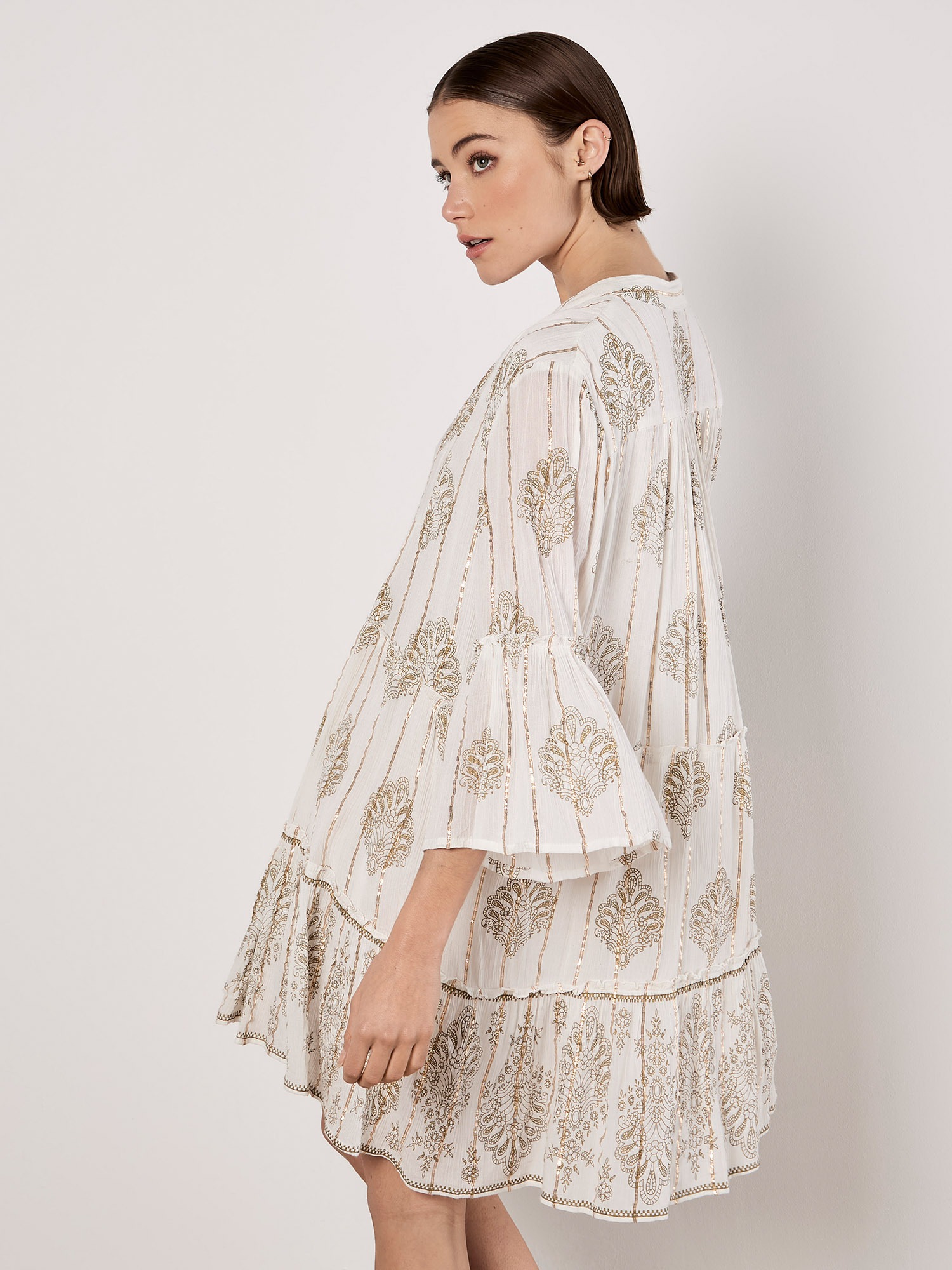 Apricot Druckkleid »Paisley-Lurex-Tunika« im Stufenlook