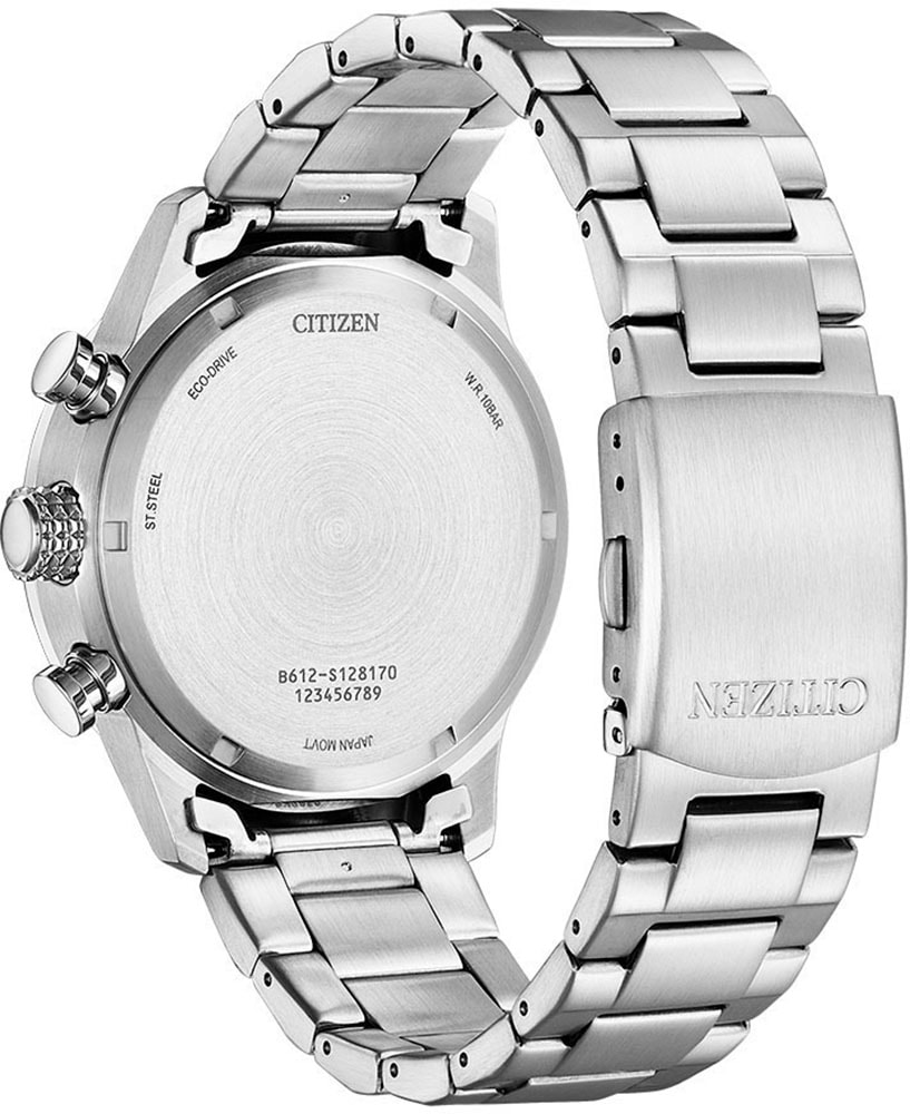 Citizen Chronograph, Armbanduhr, Herrenuhr, Solar, Stoppfunktion, Edelstahlarmband