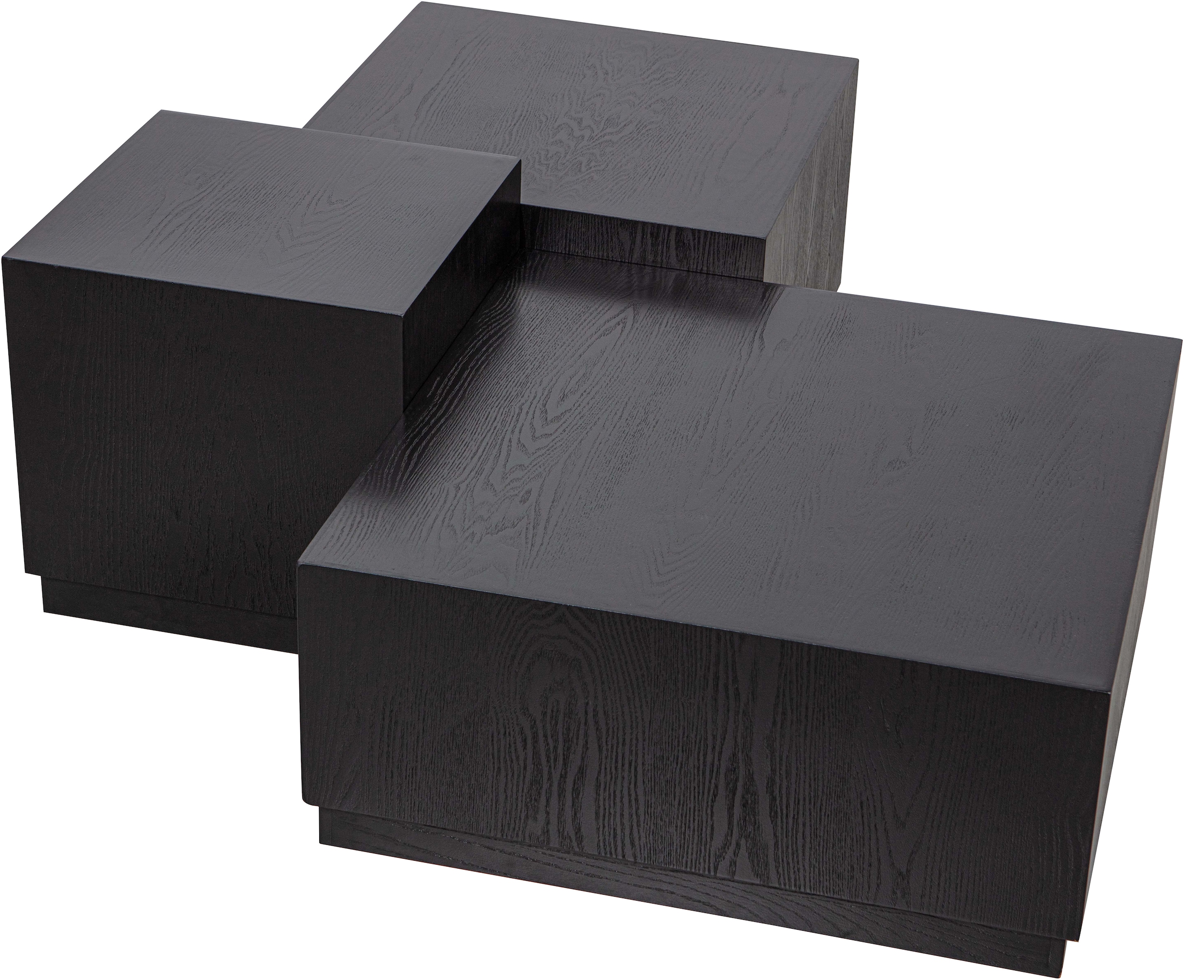 WOOOD Beistelltisch »Pim 3-tlg. aus MDF, stapelbar 40x40 / 55x55 / 70x70 cm« Drei Einheiten ineinander stapelbar, Hohlkonstruktion, schutzlackiert