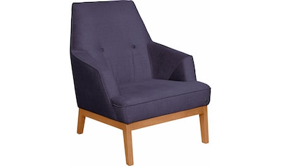 TOM TAILOR HOME Sessel »COZY«, im Retrolook, mit Kedernaht und Knöpfung, Füße  Buche natur online kaufen