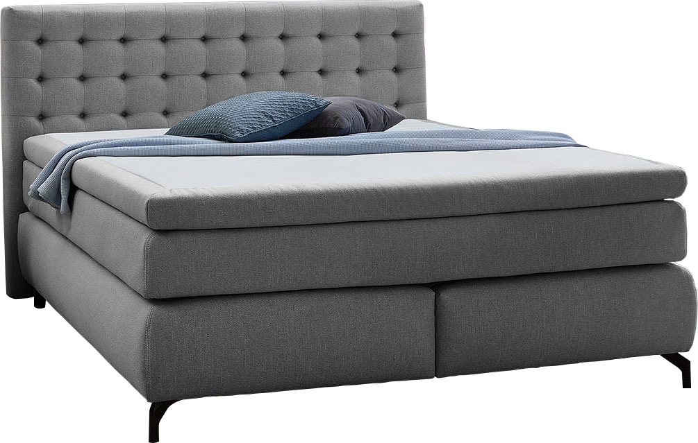 Jockenhöfer Gruppe Boxspringbett »Jessica inklusive 9cm Kaltschaum-Topper«, und 7-Zonen-TTFK-Matratze (H3,H3/H4 oder H4), Liegefläche 180x200cm