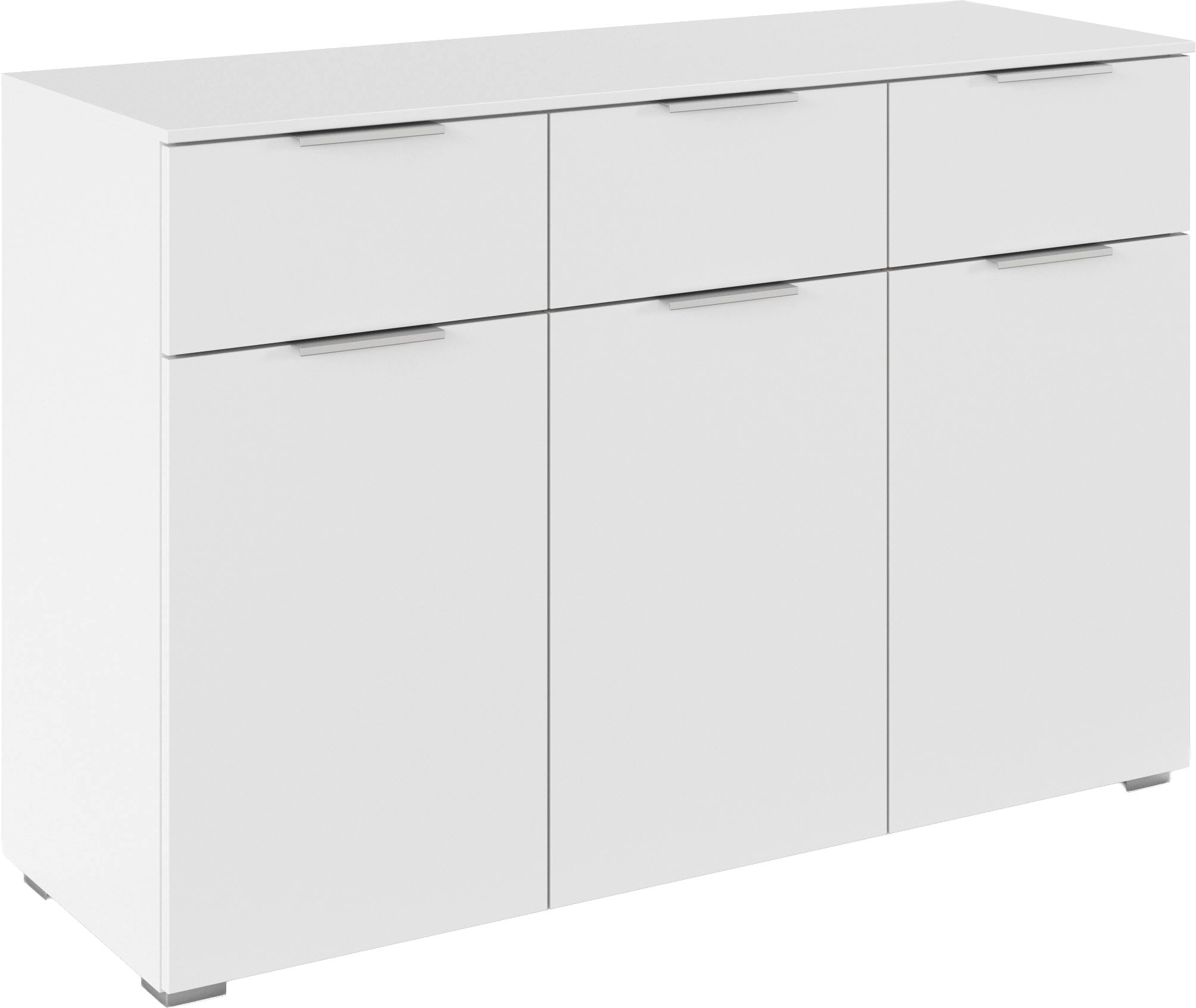 OTTO home Kombikommode »Kommode Sideboard Schubladenkommode Schlafzimmerkommode CORTONA« Breite 120 cm inkl. SOFT-CLOSE-FUNKTION, mit moderner Dekor-Front,  mit 3 Schubladen und 3 verstellbaren Einlegeboden MADE IN GERMANY