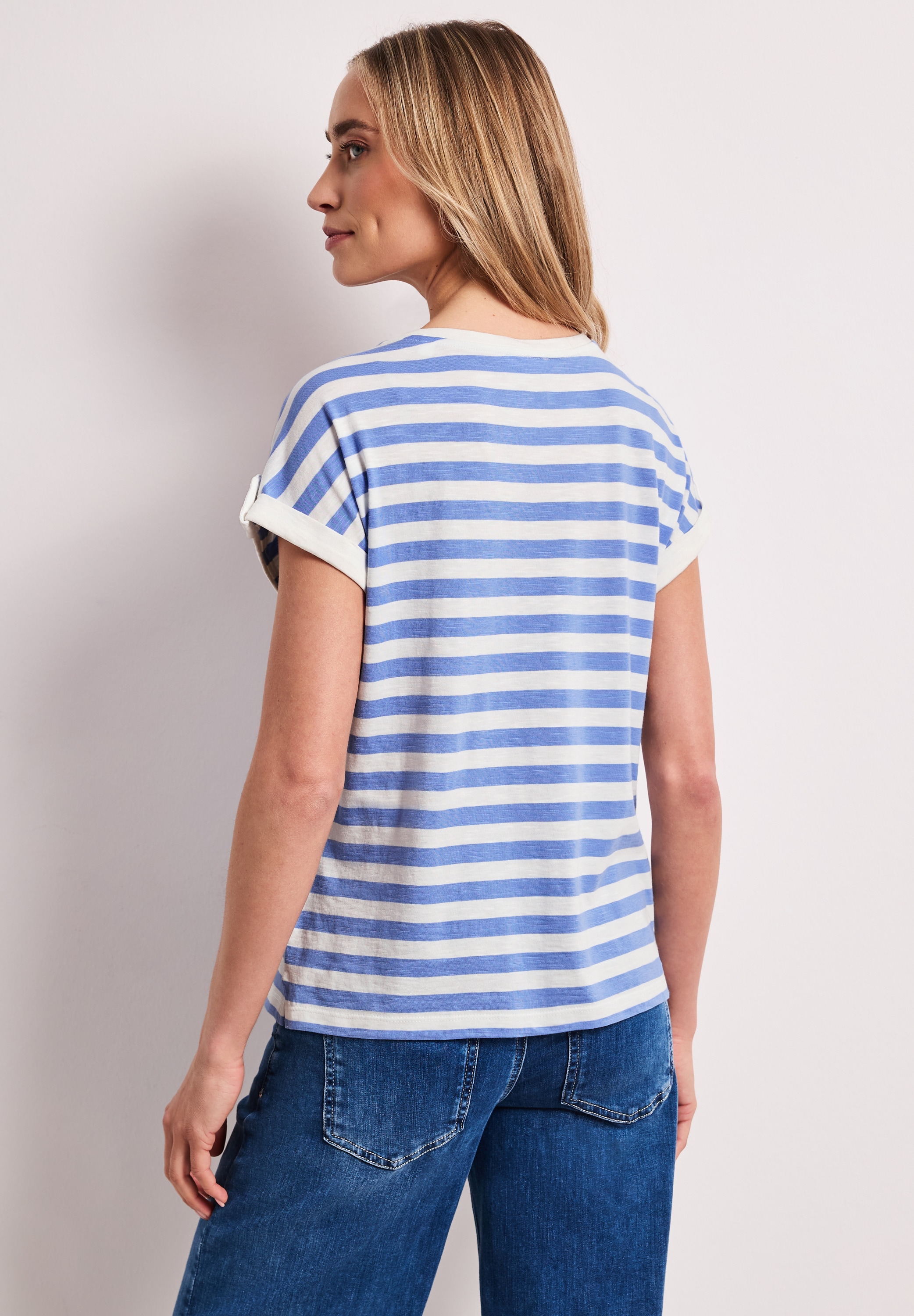 STREET ONE Shirttop Sommershirt mit Streifen