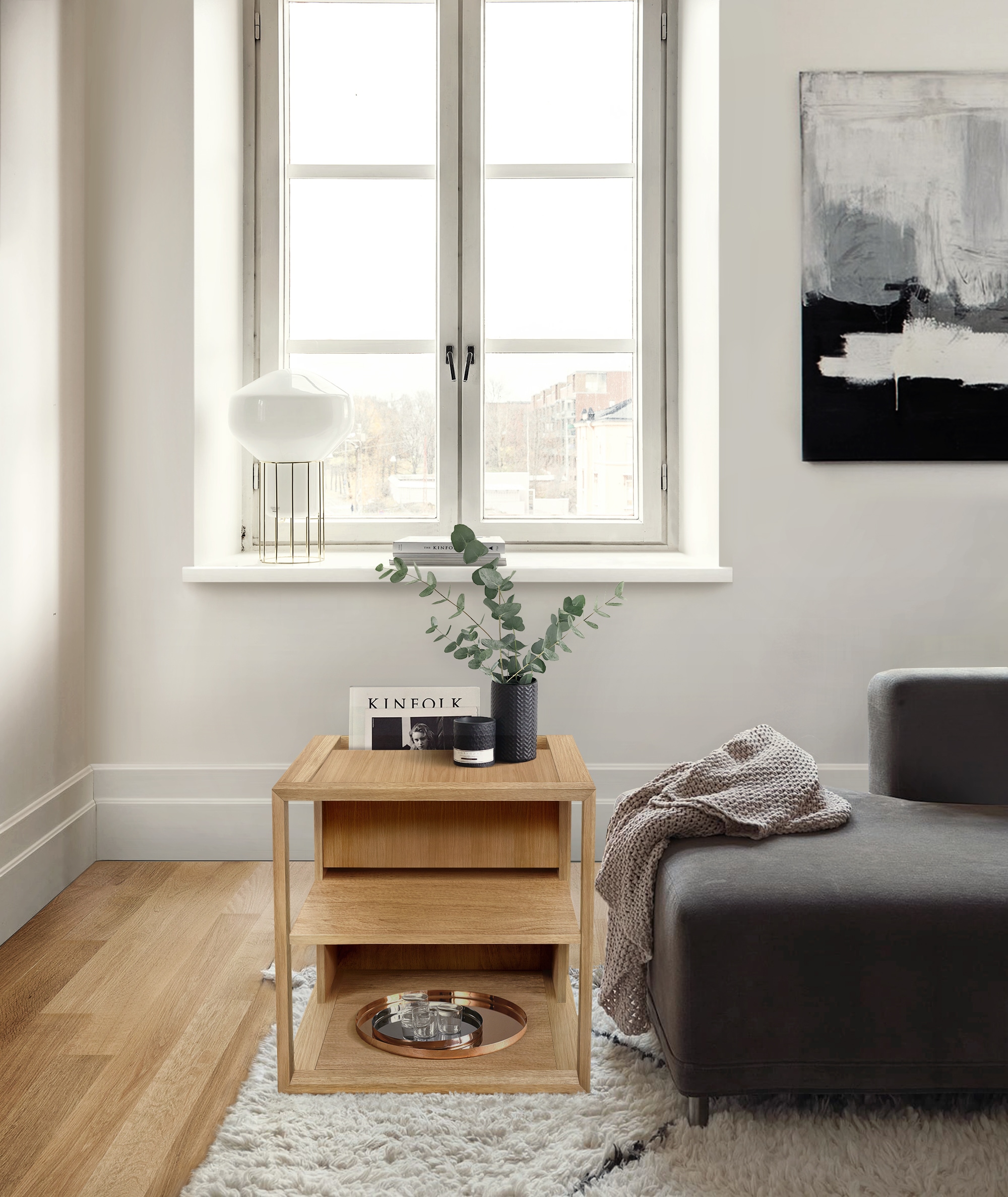 Woodman Couchtisch »Cube«, Holzfurnier aus Eiche