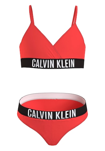 Calvin Klein Swimwear Triangel-Bikini »CROSSOVER TRIANGLE BIKINI SET«, in unifarbener... kaufen