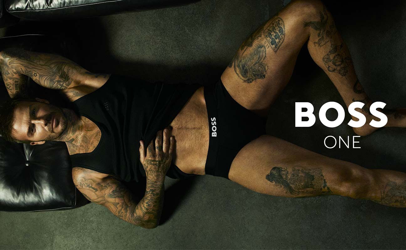 BOSS Tanktop »3P RibClassic BOSS ONE x David Beckham«, Ton in Ton Stickerei auf der Brust