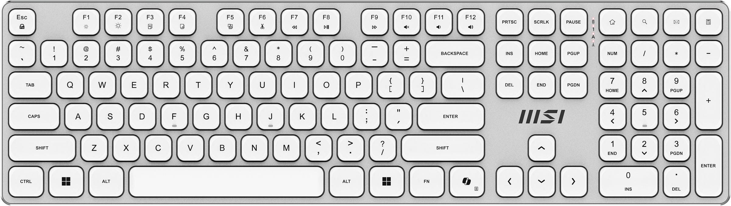 MSI Wireless-Tastatur »Forge K210 Combo« (USB-Anschluss | Ziffernblock | verstellbare Füße)