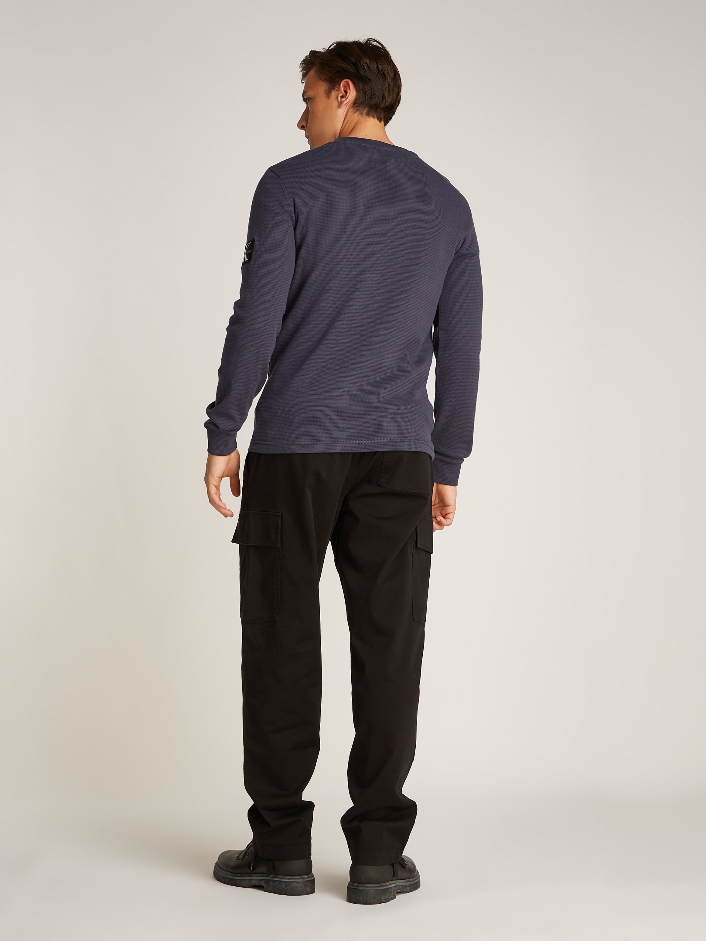 Calvin Klein Jeans Langarmshirt »BADGE WAFFLE LS TEE«, mit Logopatch
