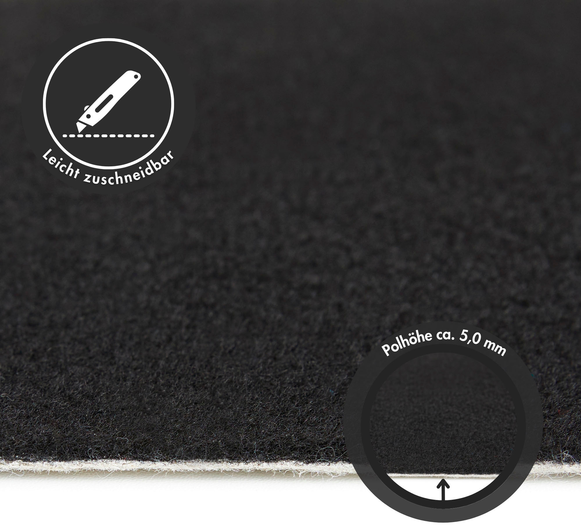 Andiamo Teppichboden »Sina, Velours, Gesamthöhe 6 mm, Made in Belgium« rechteckig Uni Farben, Breite 400 cm, strapazierfähig, pflegeleicht, Wohnzimmer