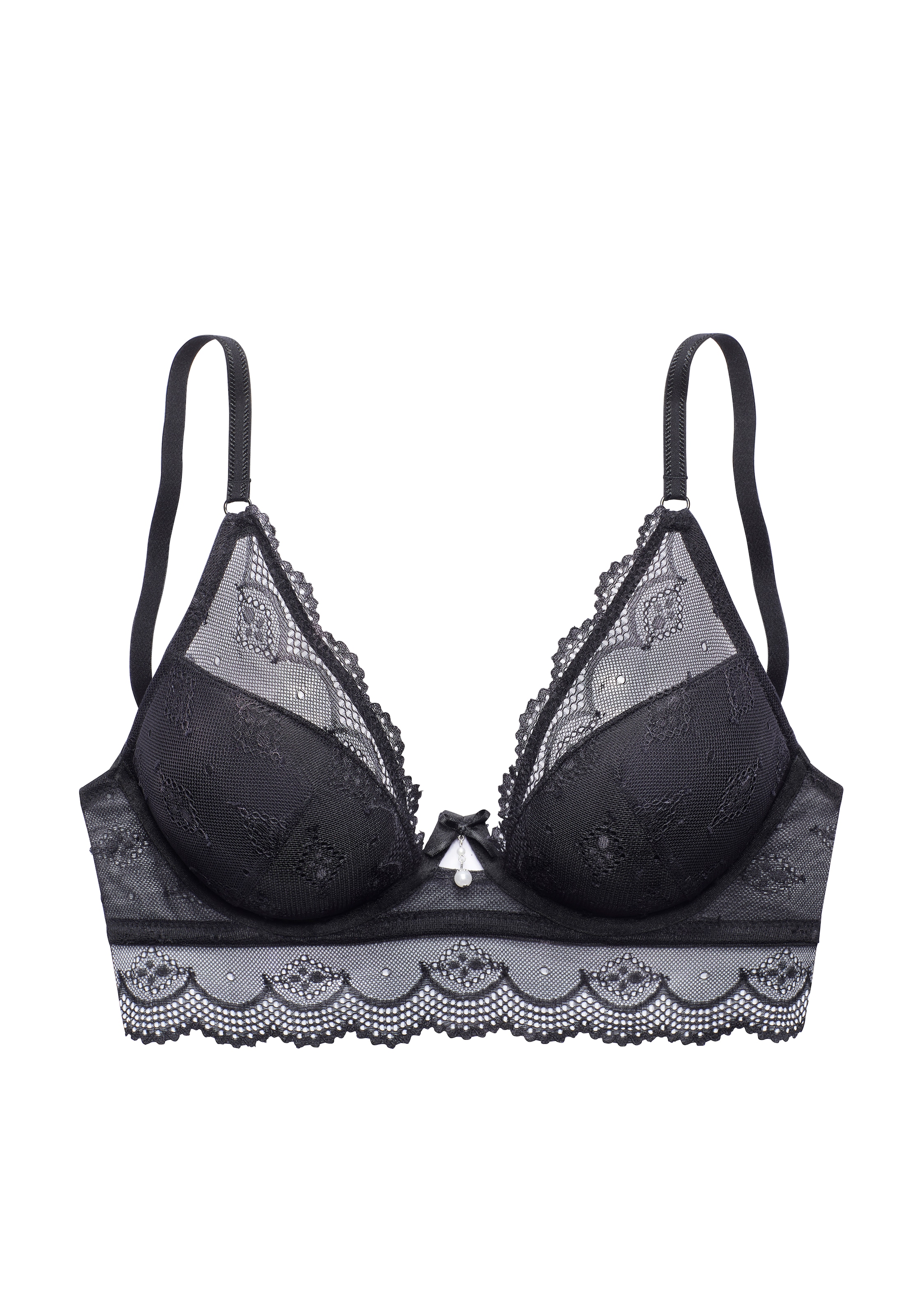 LASCANA Push-up-BH im High-Apex-Design, aus Spitze, sexy Dessous