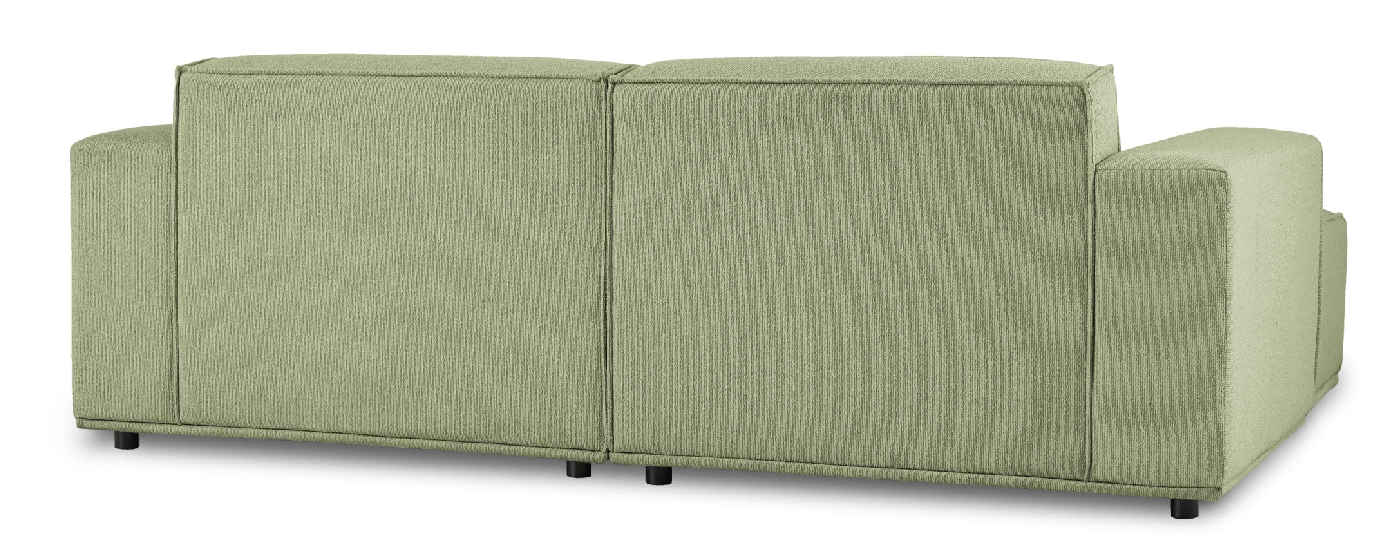 Home affaire Ecksofa »Avelin, 228 cm, L-Form, Chenille, Struktur-Boucle«, mit Wellenunterfederung, Kedernaht, bodentief, Skandi-Design