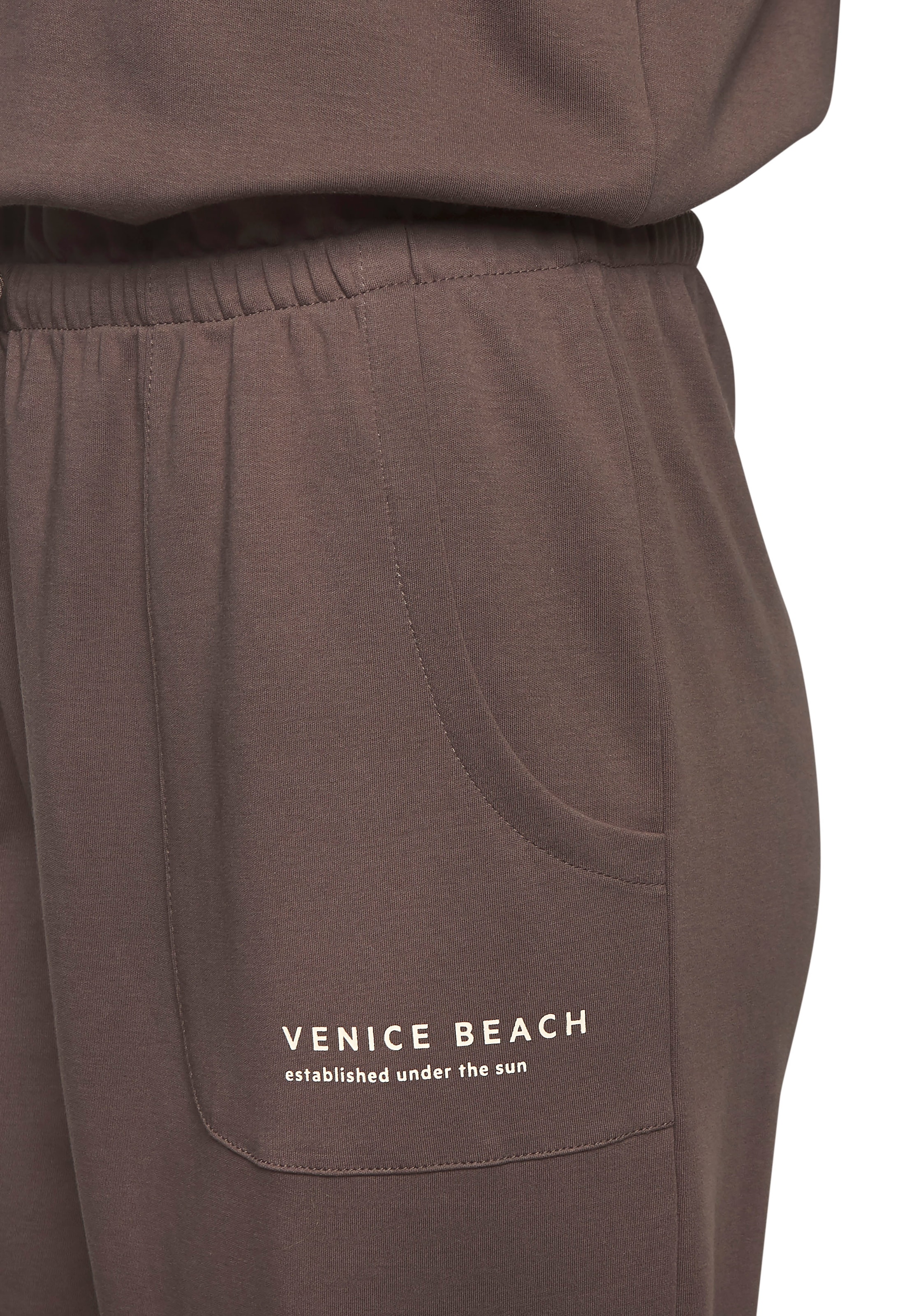 Venice Beach Overall, aus Jerseyware, kurzärmliger Jumpsuit mit Taschen