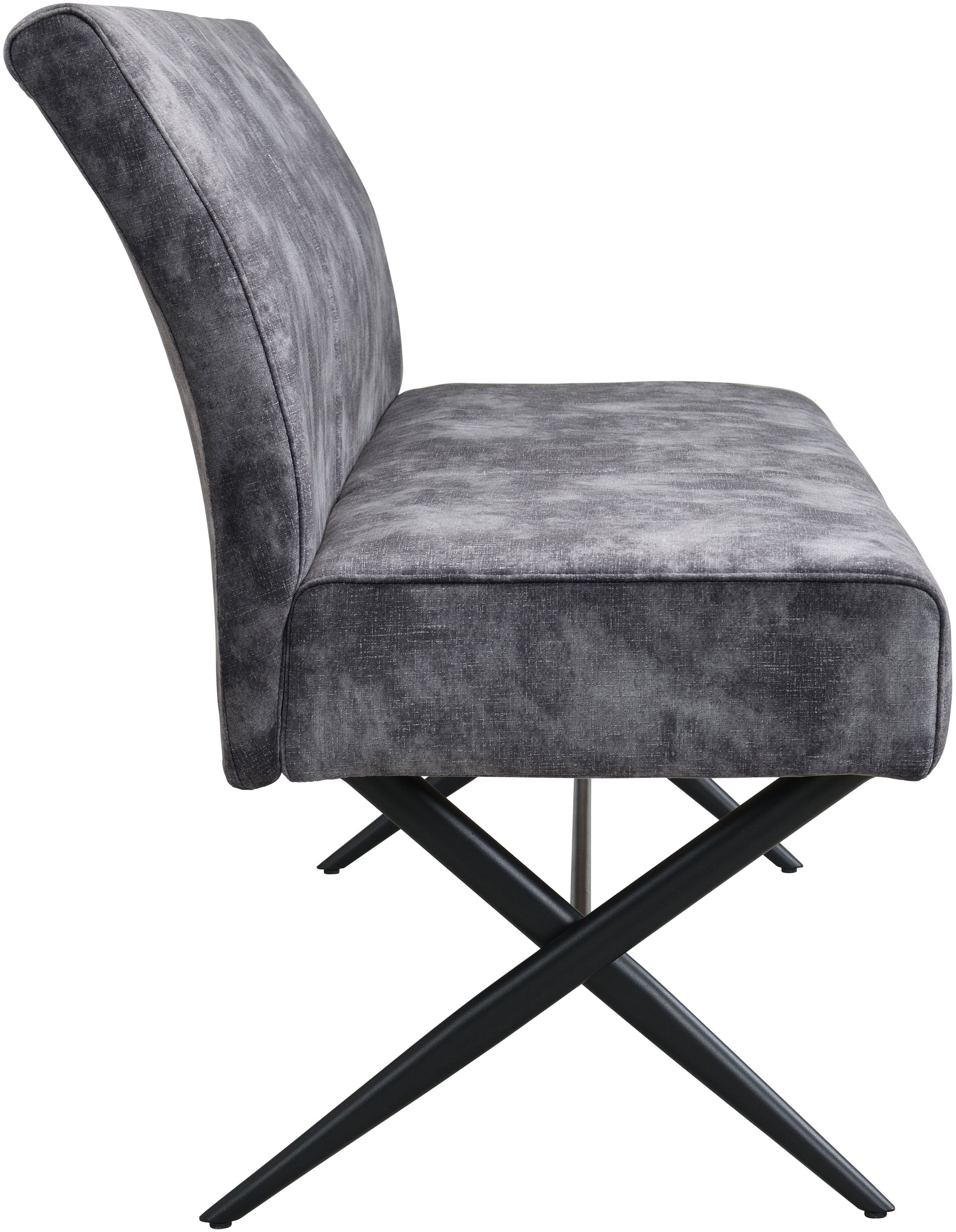 HELA Sitzbank »PORTO« 1 Stk. tlg. Einzelbank mit Rücken, X-Gestell, Federkorb, Vintage Velvet Optik