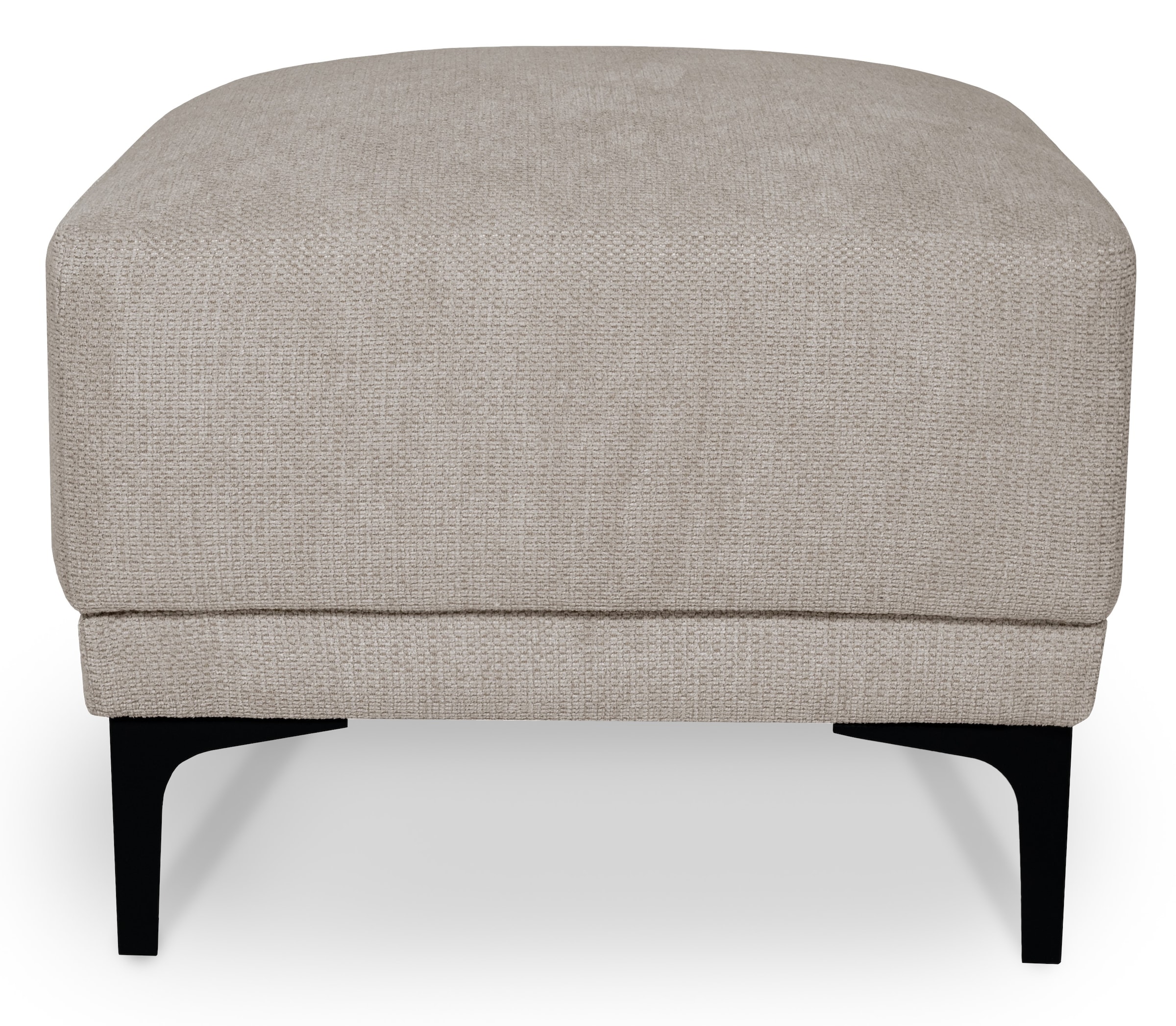 Places of Style Polsterhocker »Xander«, Breite 58 cm, Soft-Touch Chenille, schwarze Metallfüße