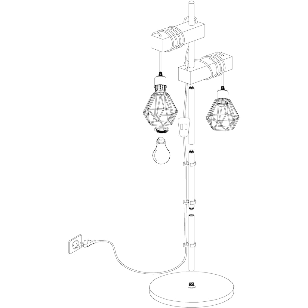 EGLO Stehlampe »TOWNSHEND 5«, 2 flammig-flammig