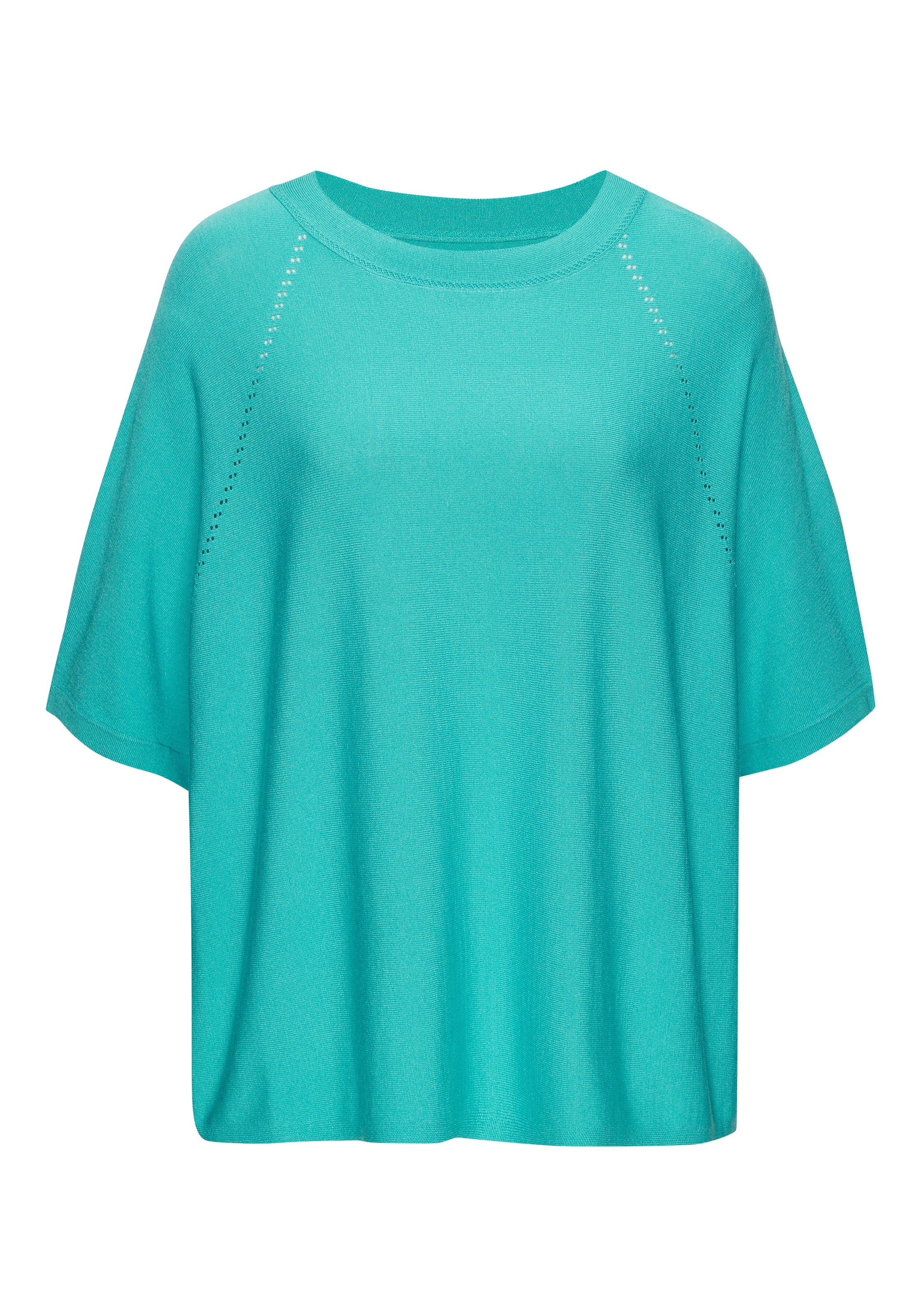 Vivance Kurzarmshirt »mit Lochstrickmuster« aus weichem Viskose-Strick