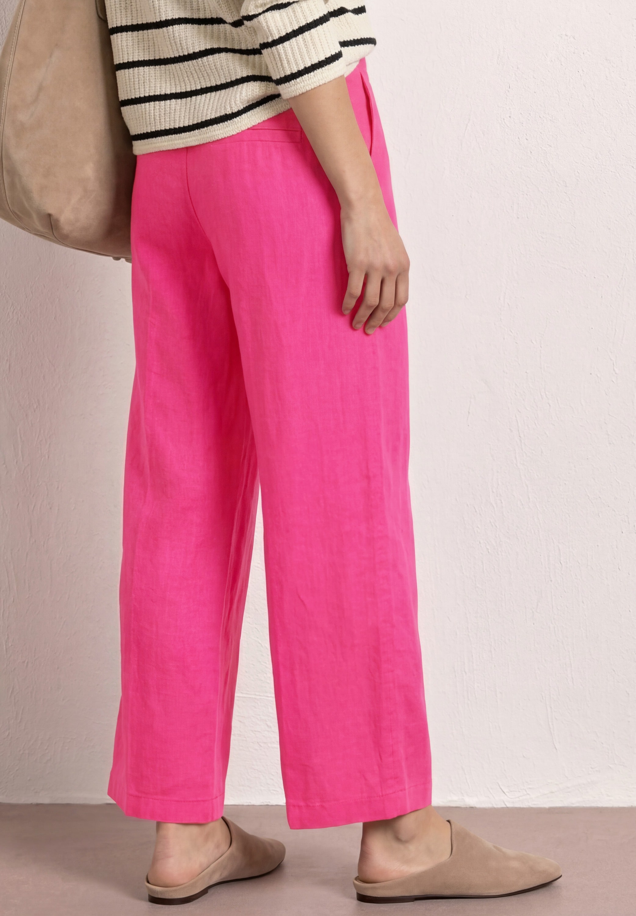 STREET ONE Leinenhose »Style Emee«  miSommerhose mit elastischem Bund und Kordelzug