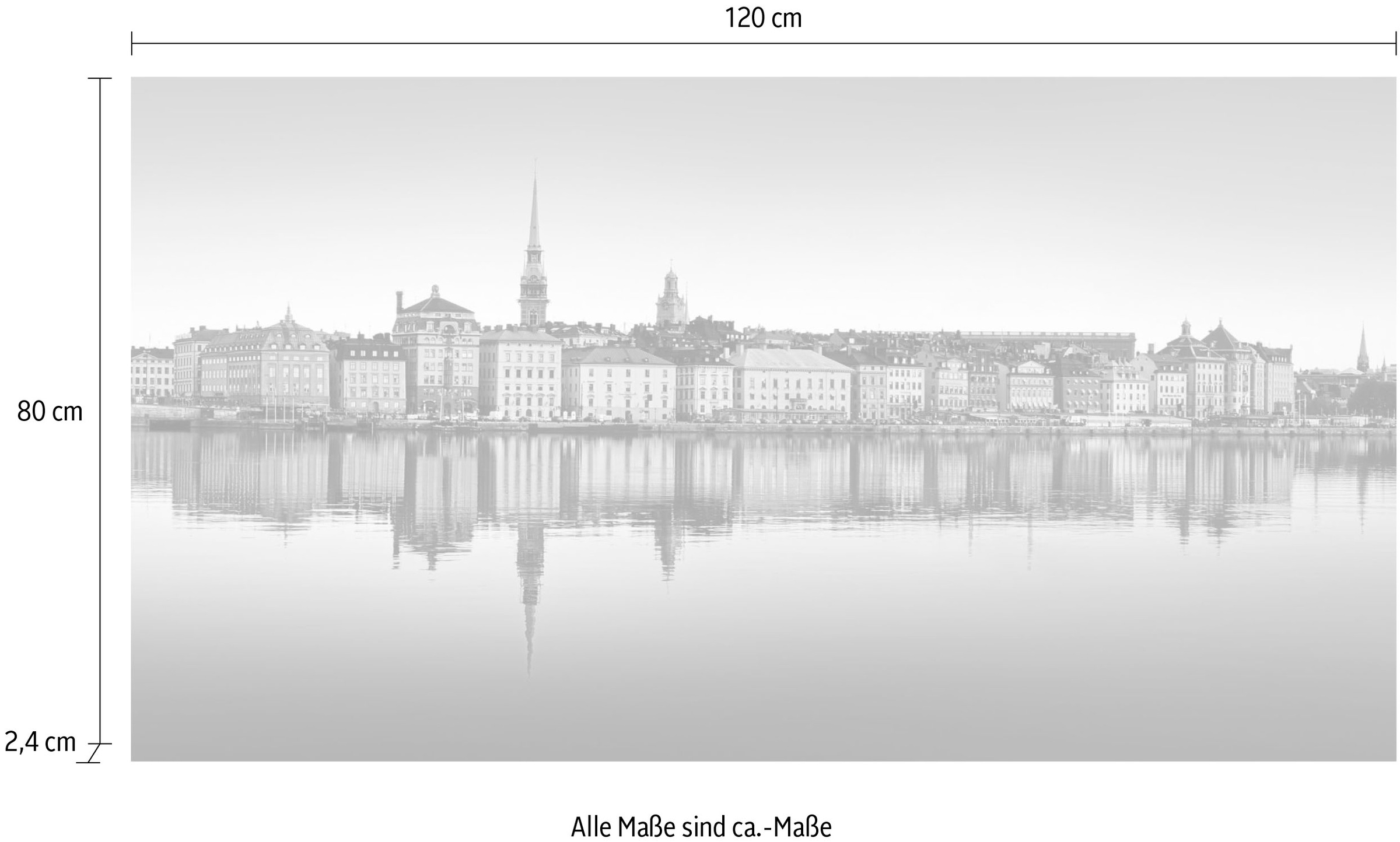 queence Acrylglasbild »Skyline«, Skyline-Gebäude-Städte-Himmel-Europa-Hamburg, Fine Art-Print in Galeriequalität