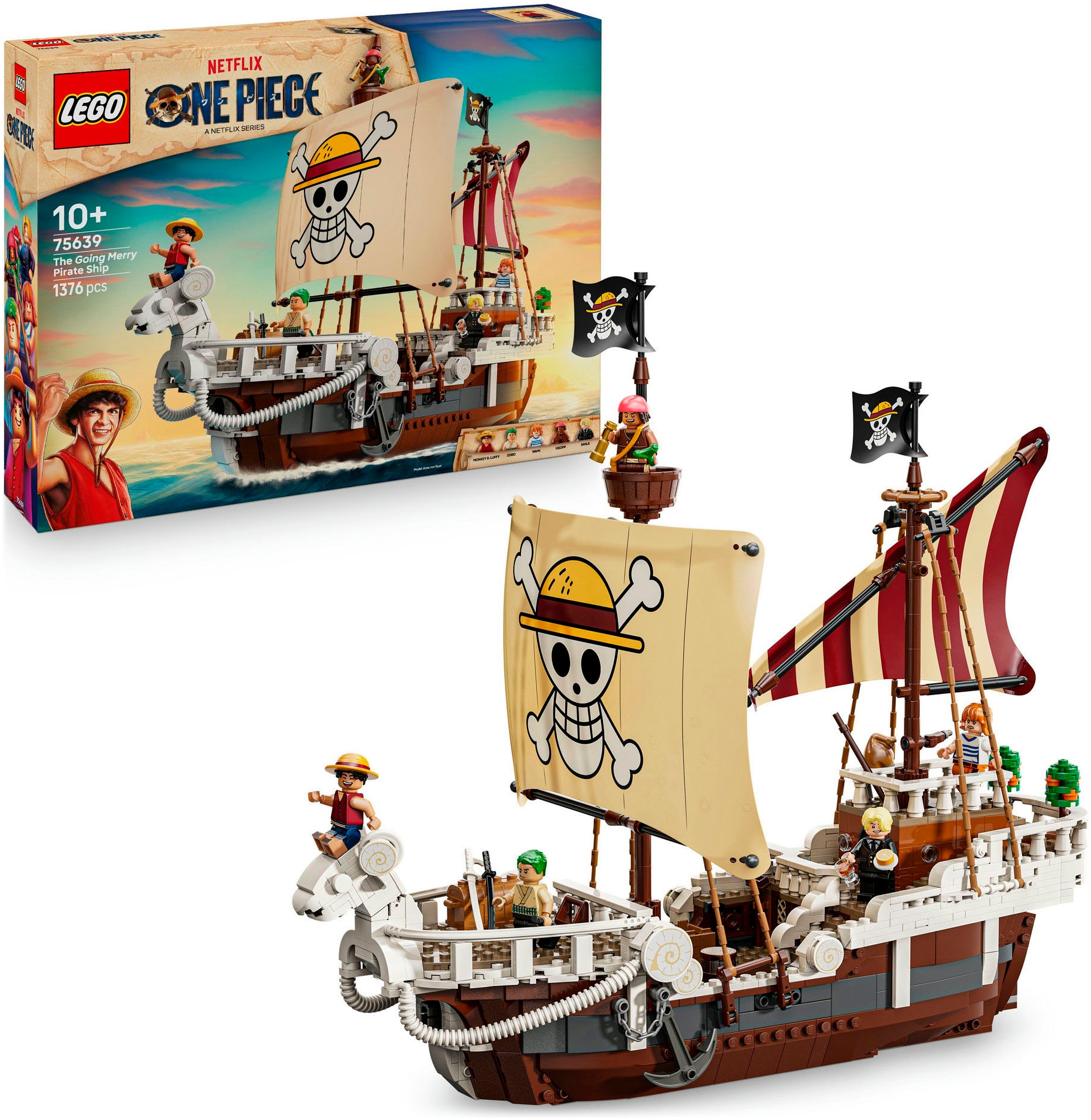 Lego Konstruktionsspielsteine »Das Piratenschiff Flying Lamb (75639), LEGO One Piece« Made in Europe in bunt