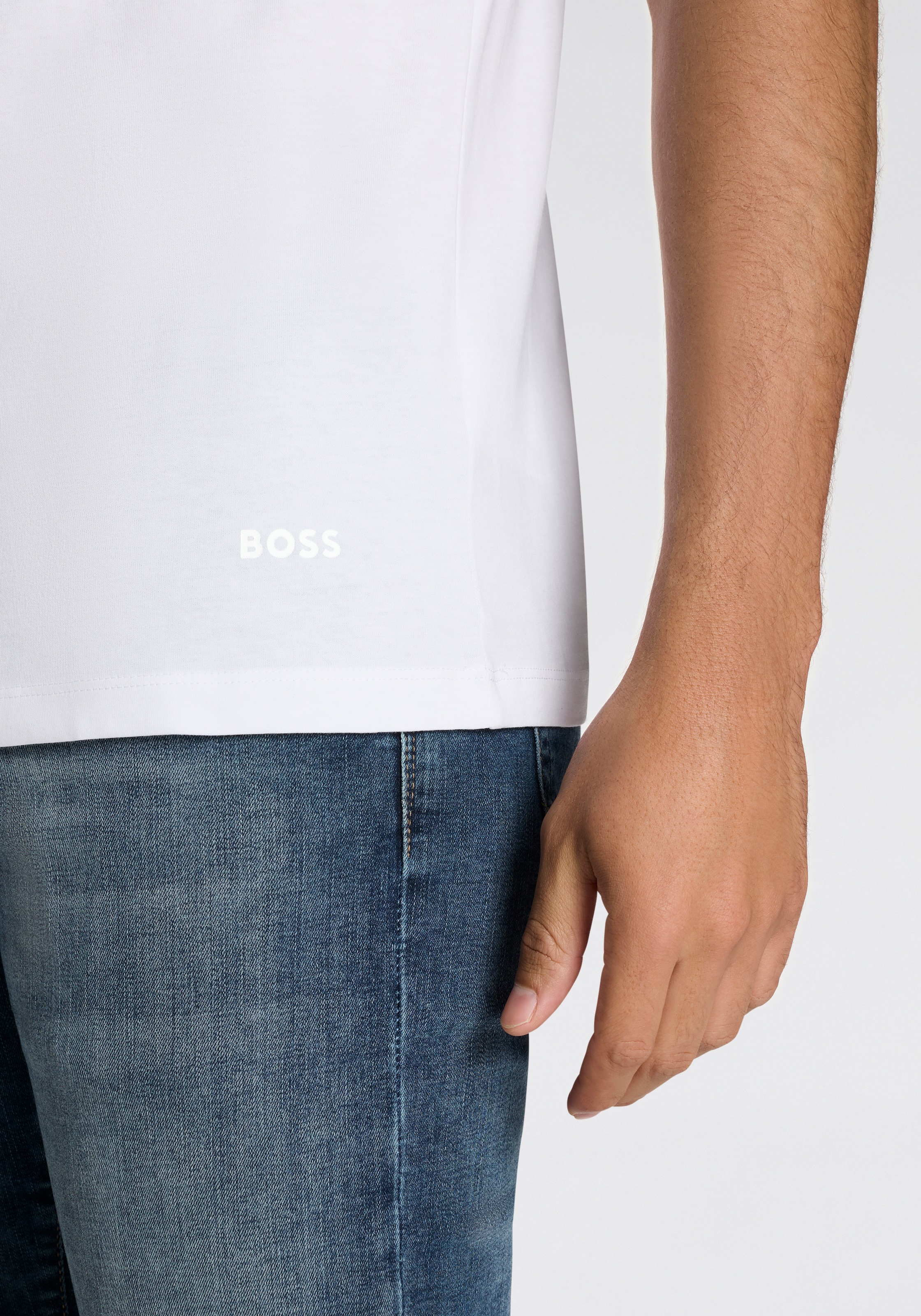BOSS T-Shirt »5P Authentic«, (5 tlg.), Basic, zum drunterziehen