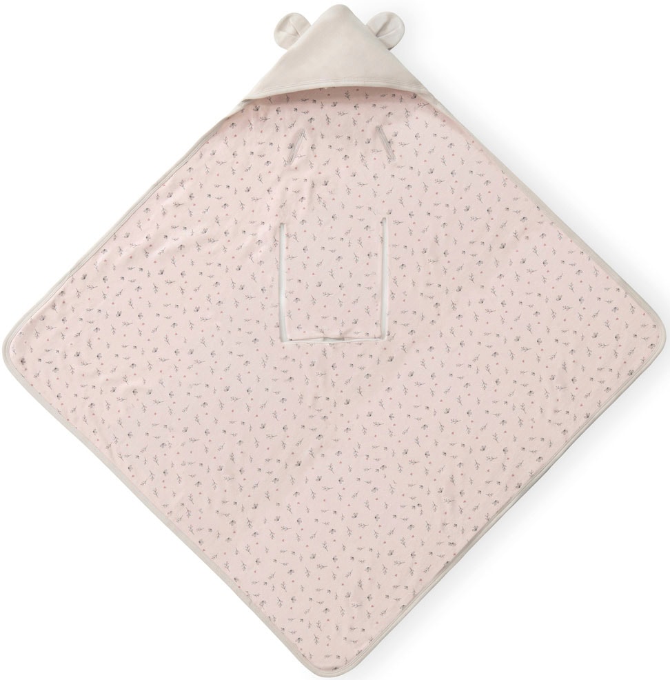 Hauck Babydecke »Baby Einschlagdecke, Snuggle N Dream beige bloom«, mit Kapuze