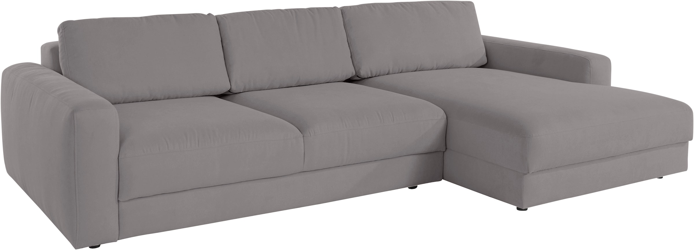 Places of Style Ecksofa »Bloomfield, elegant, viel Platz, Mega Couch, Breite 303cm, L-Form«, extra tiefe Sitzfläche, wahlweise mit Sitztiefenverstellung