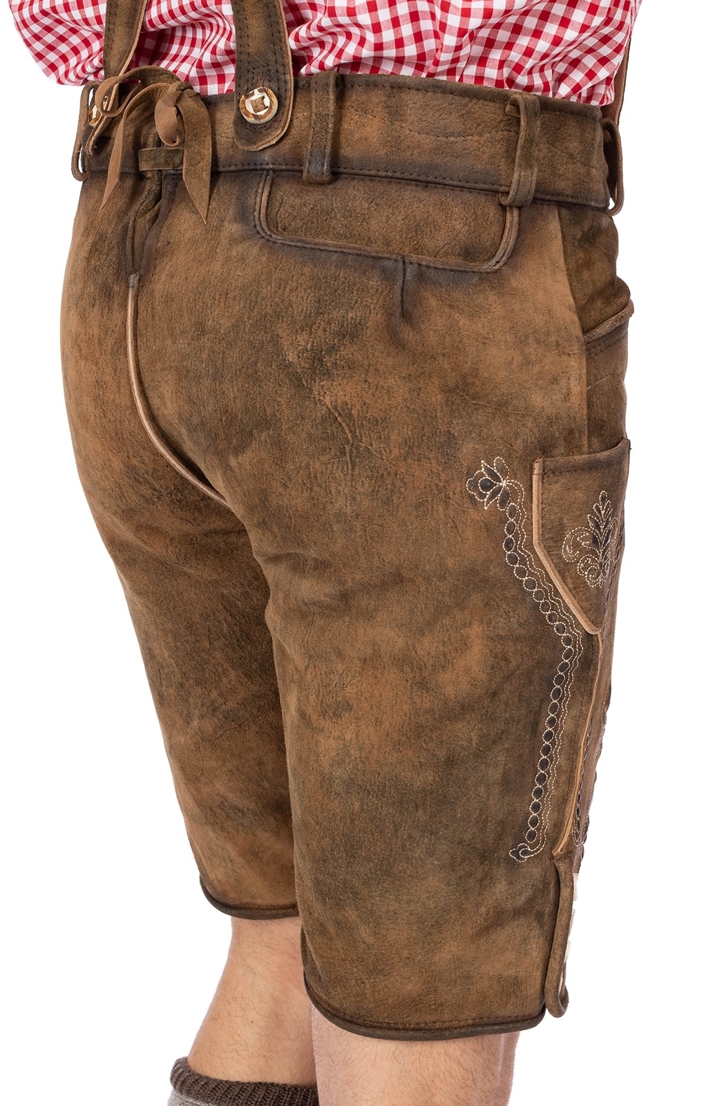 Gwandler Lederhose »Lederhose LUDWIG-gespeckt«
