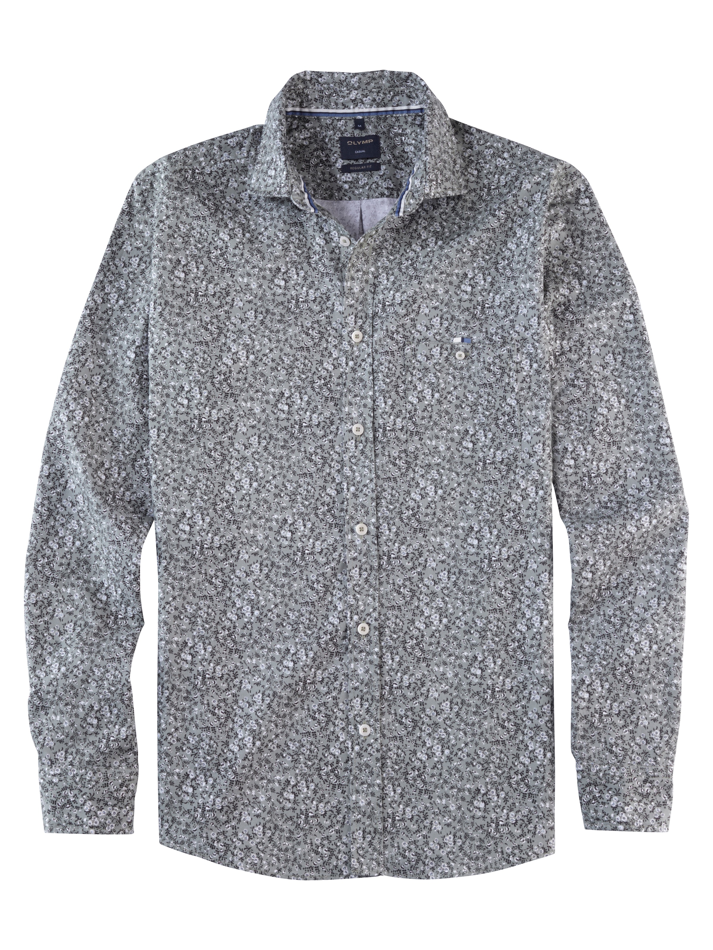 OLYMP Langarmhemd »Casual«, in modischem Allover-Print