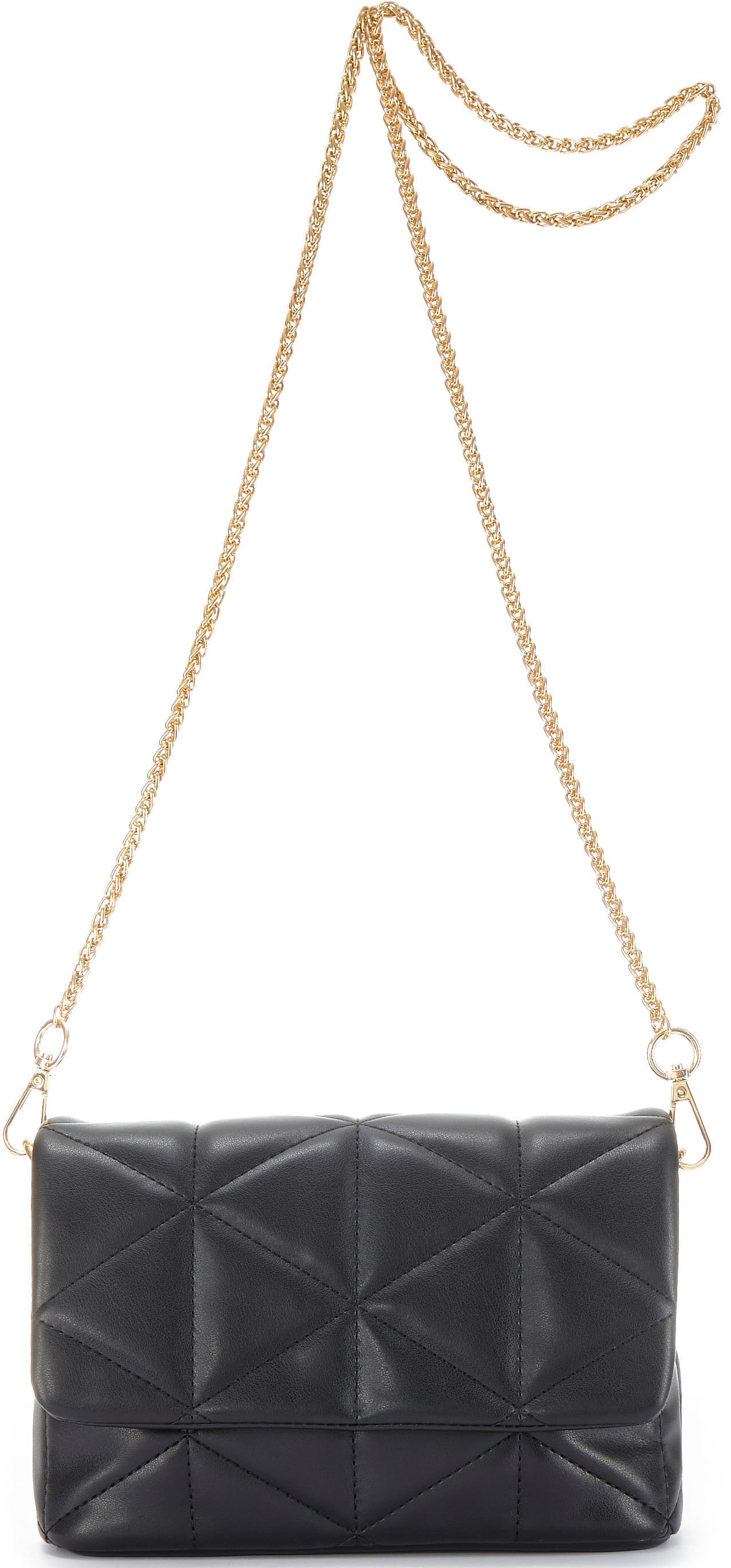 Vivance Umhängetasche »Minibag«, mit modischer Steppung, Kettentasche, Handtasche, Crossbody Bag VEGAN
