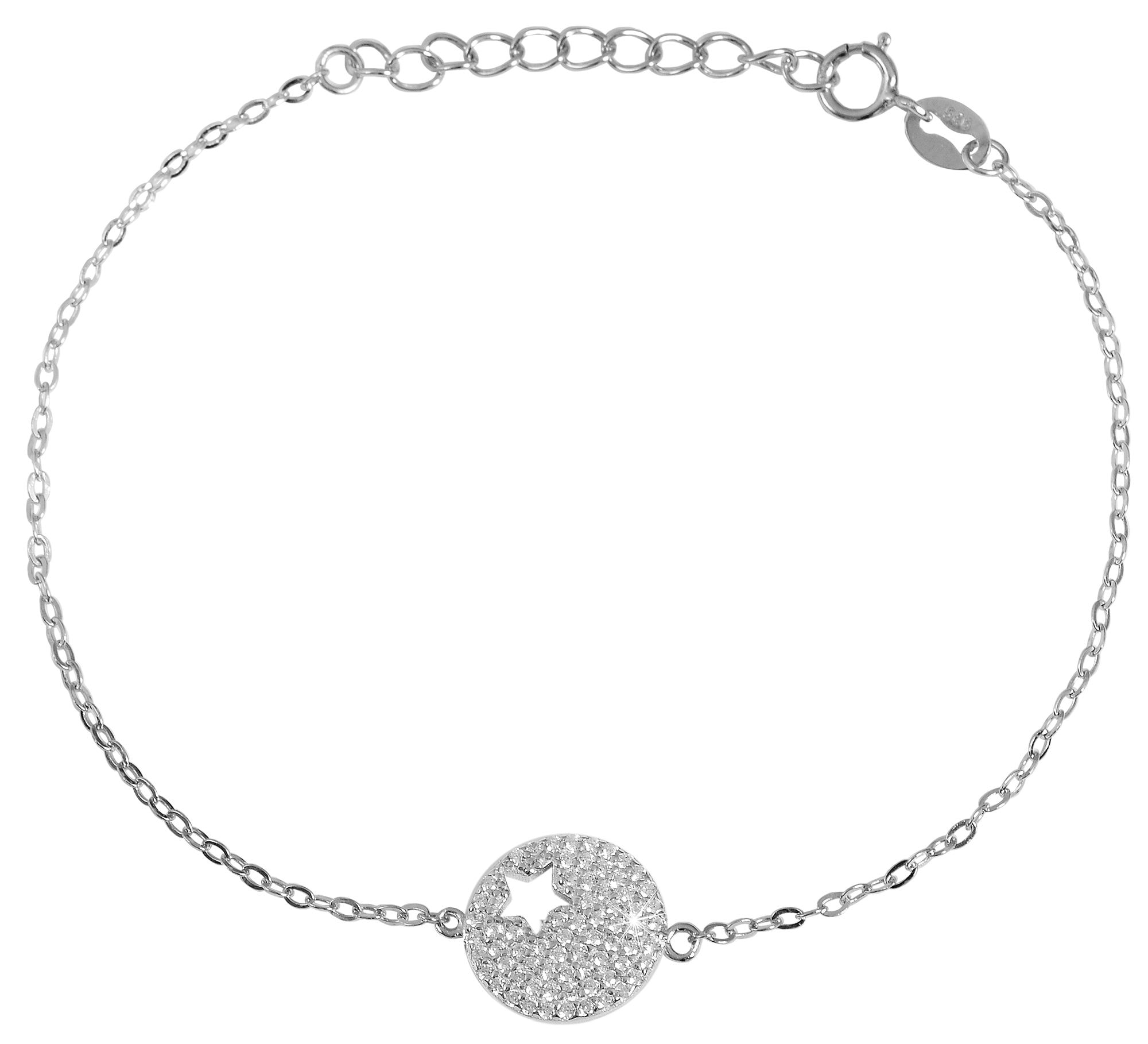 Adelia´s Armband »Damen Armband aus 925 Silber mit Zirkonia 17+3 cm«