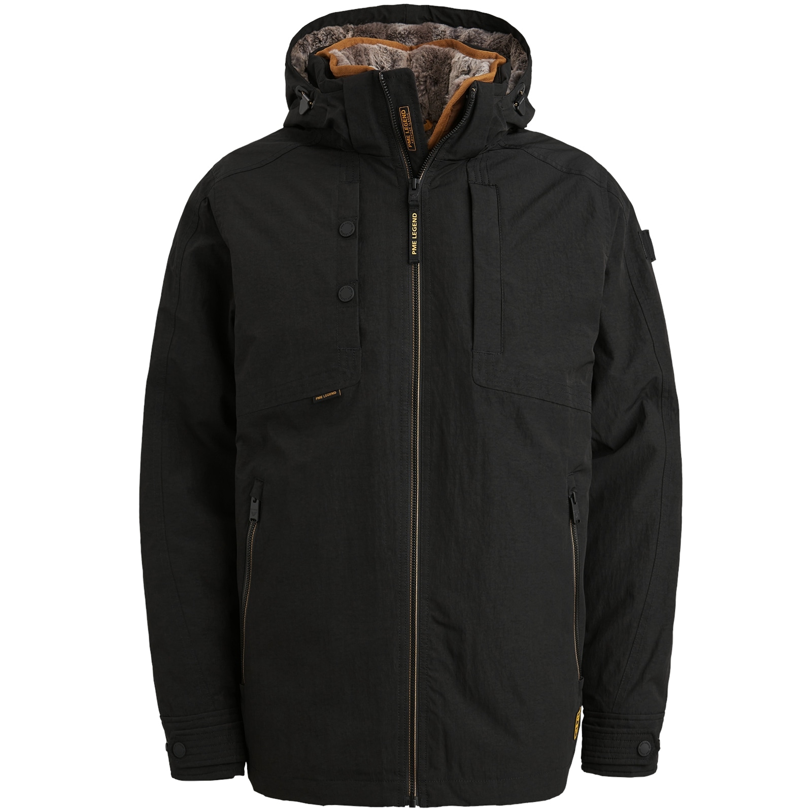 PME LEGEND Winterjacke mit Kapuze Herausnehmbares Fellimitat