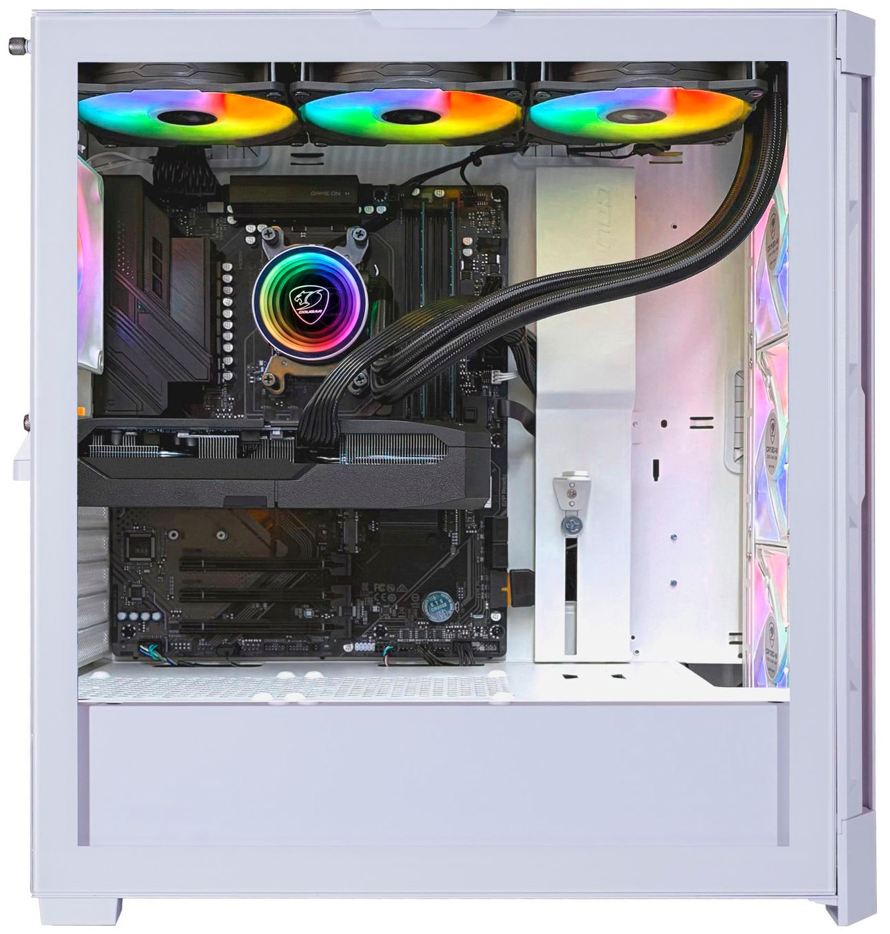 Cougar Gaming-PC-Komplettsystem »MegaDeal DUOFACE PRO WT 2892 Ryzen 5 9600X 32GB DDR5 1TB SSD RX 9070« 34 ″ AMD Ryzen 5 Radeon RX 9070 32 GB RAM 1.000 GB SSD Windows 11, DDR5 RAM+ MSI PRO MP341CQW LED-Monitor Curved 86,4 m (34")