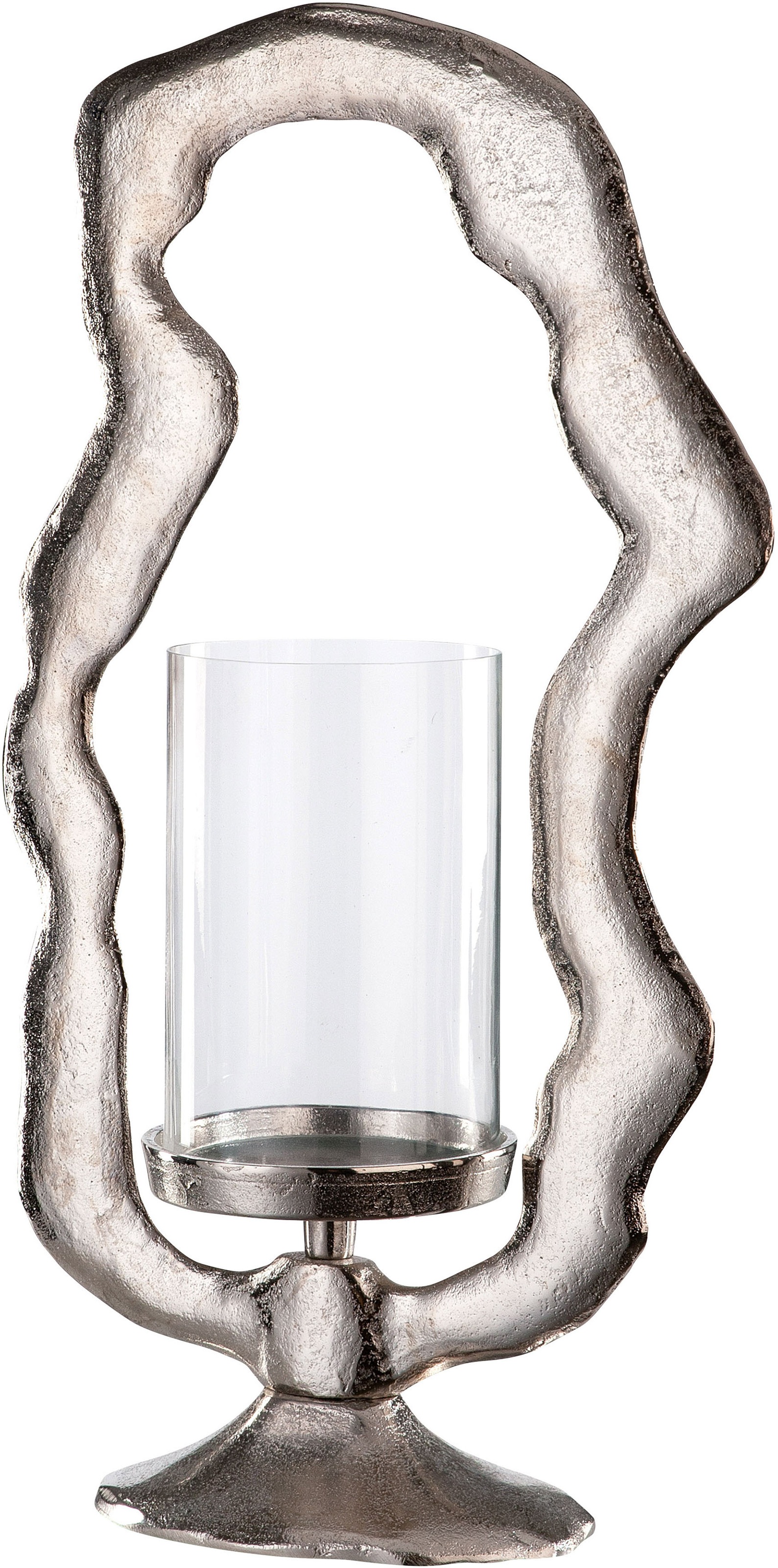 Casablanca by Gilde Kerzenhalter »Rodin«, (1 St.), Kerzenleuchter aus Aluminium und Glas