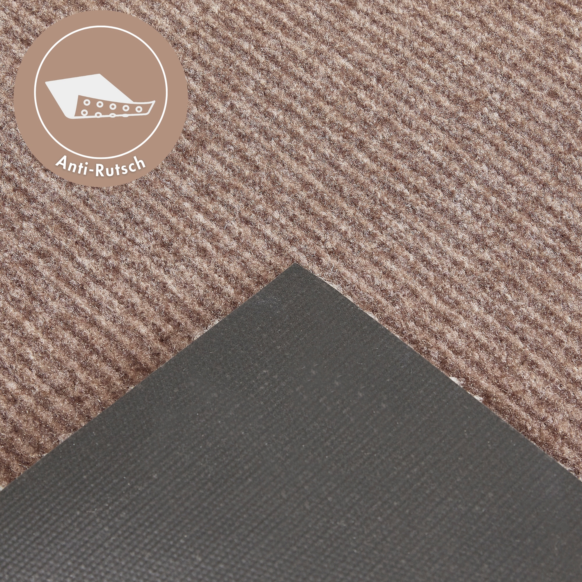 Barbara Becker Fußmatte »Gentle Schmutzfangmatte & Läufer, Made in Belgium«, rechteckig, 10 mm Höhe, Schmutzfangteppich, Schmutzmatte, dezentes Streifen Design, waschbar
