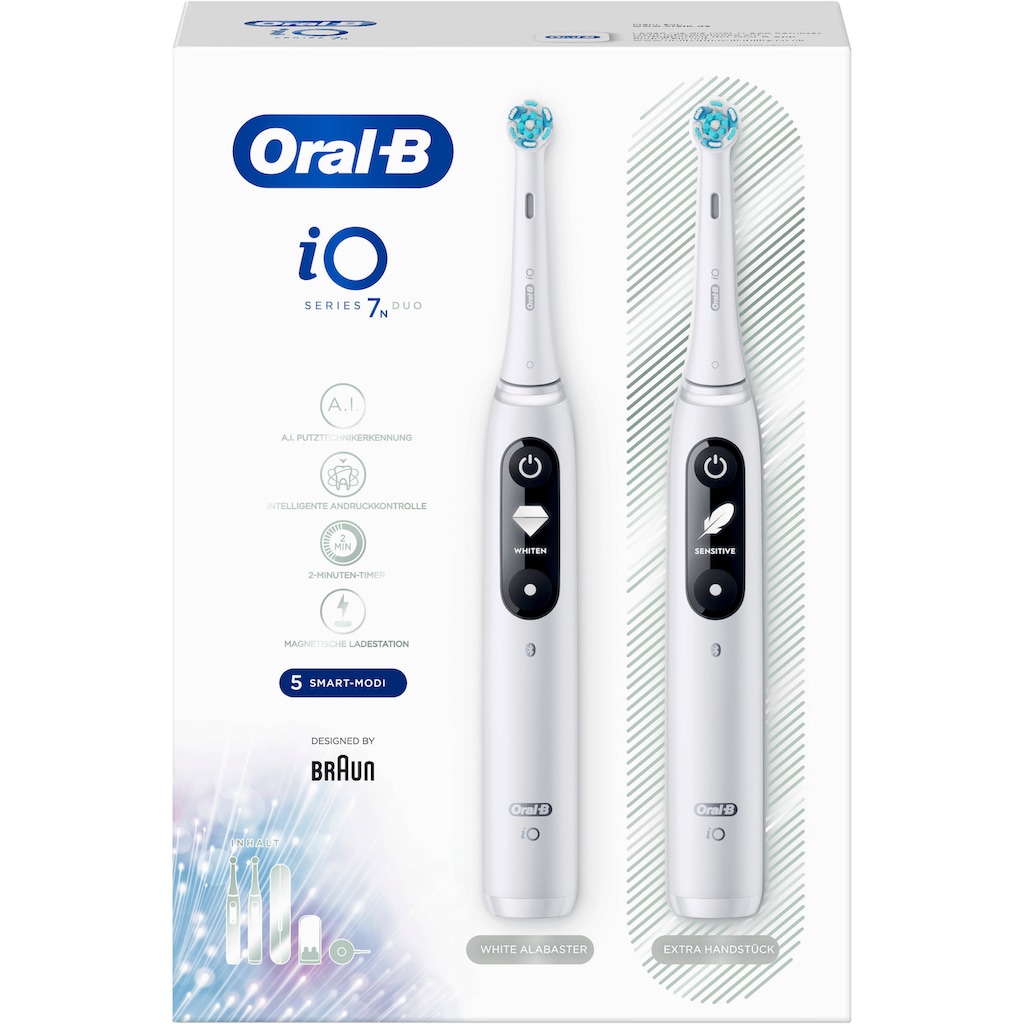 Oral-B Elektrische Zahnbürste »iO Series 7N mit 2. Handstück«, 2 St. Aufsteckbürsten