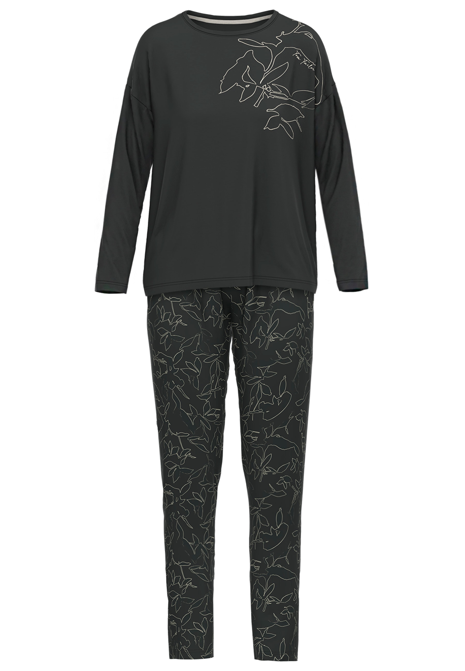 TOM TAILOR Schlafanzug »Xanthi« 2 tlg. mit langen Ärmeln, Rundhalsausschnitt