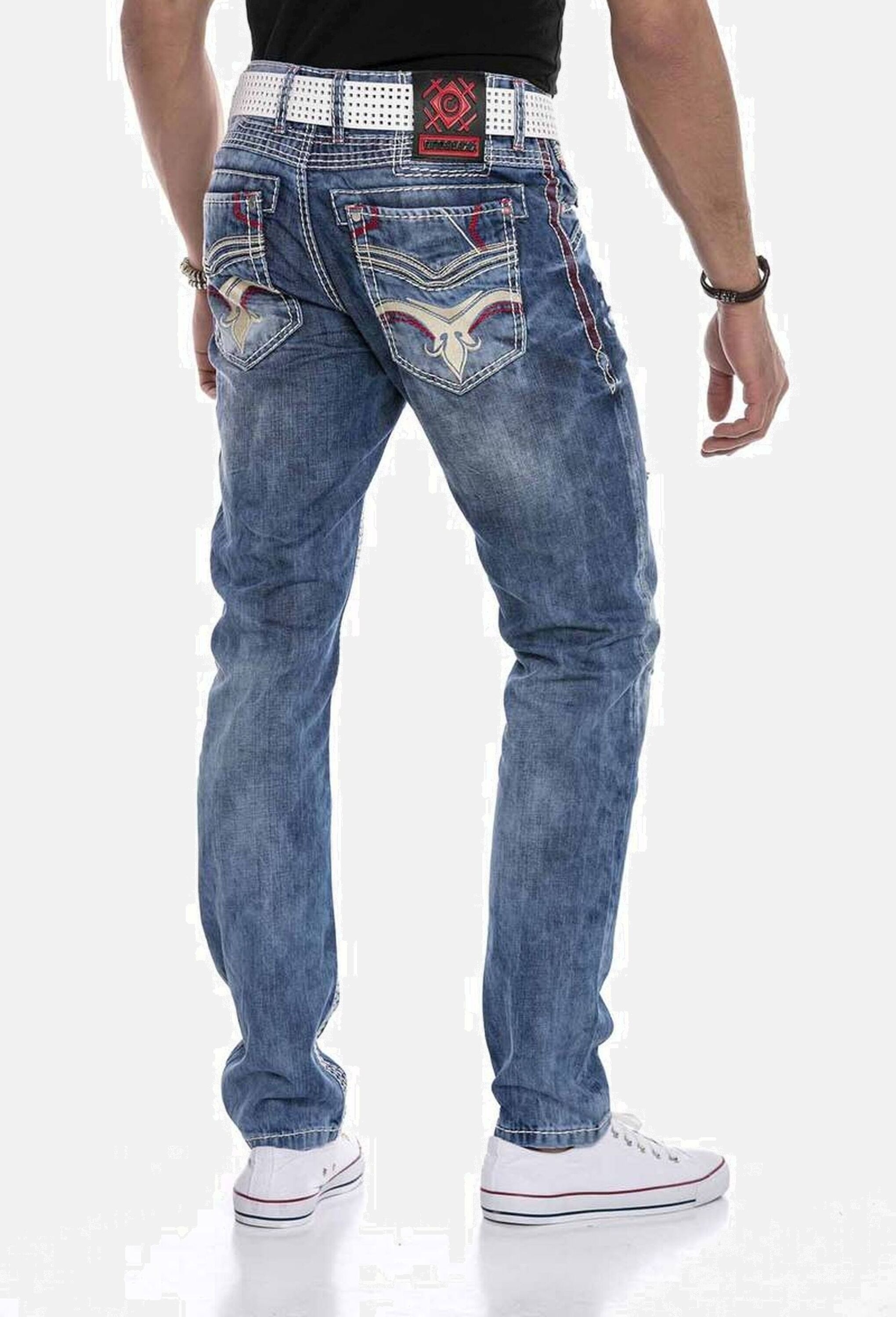 Cipo & Baxx 5-Pocket-Jeans »Cipo & Baxx Jeans« bequeme Jeans im lässigen Destroyed-Look, CD651
