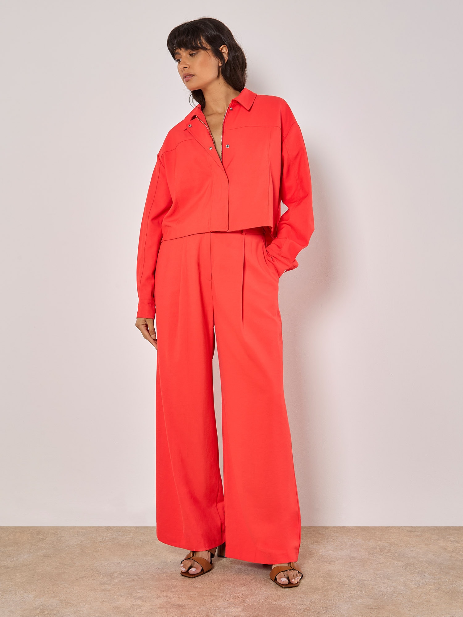 Apricot Palazzohose »Hose mit weitem Bein«  mit Bügelfalte