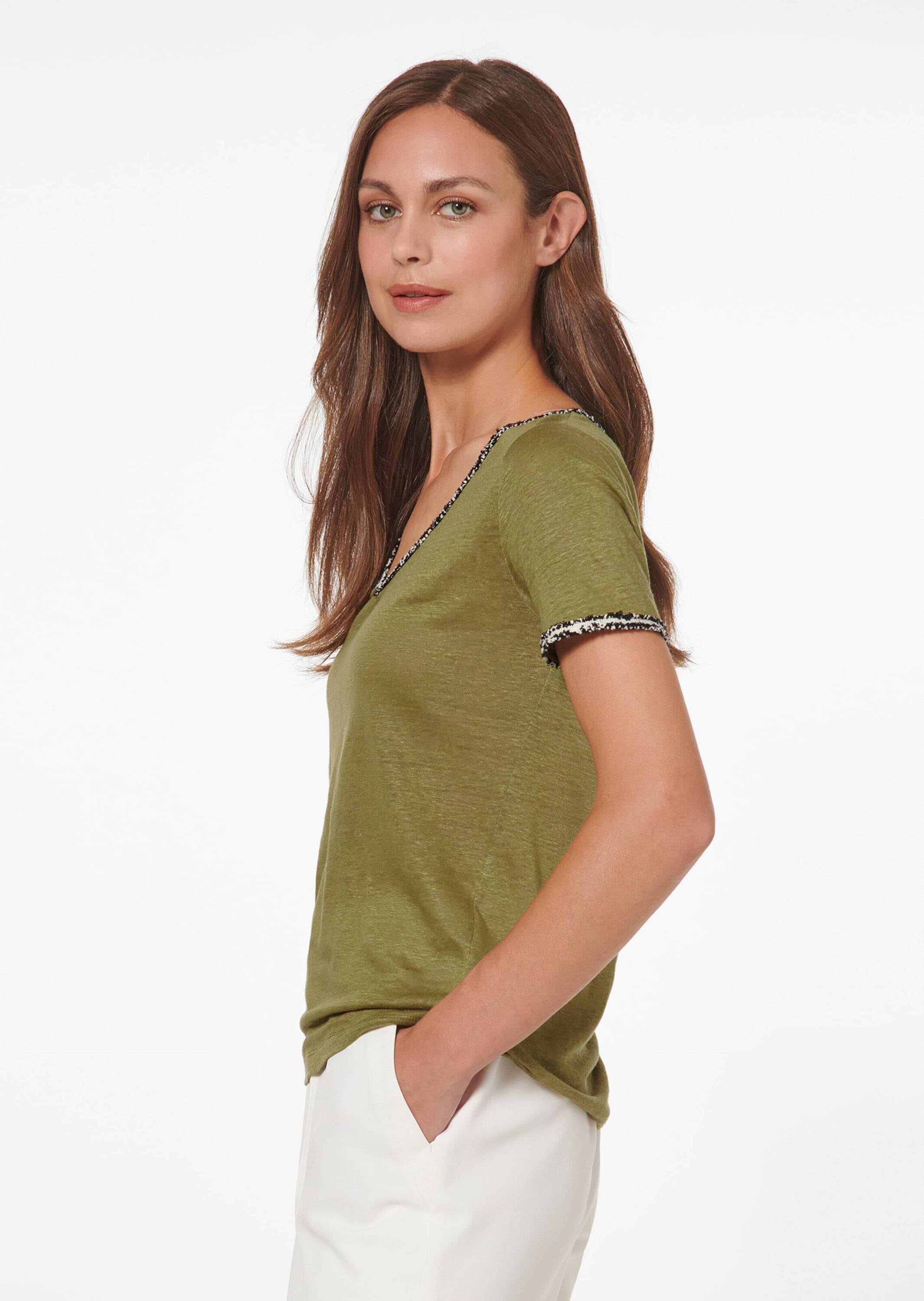 MADELEINE Kurzarmshirt »Shirt Trendiges Kurzarm-Shirt, V-Ausschnitt«