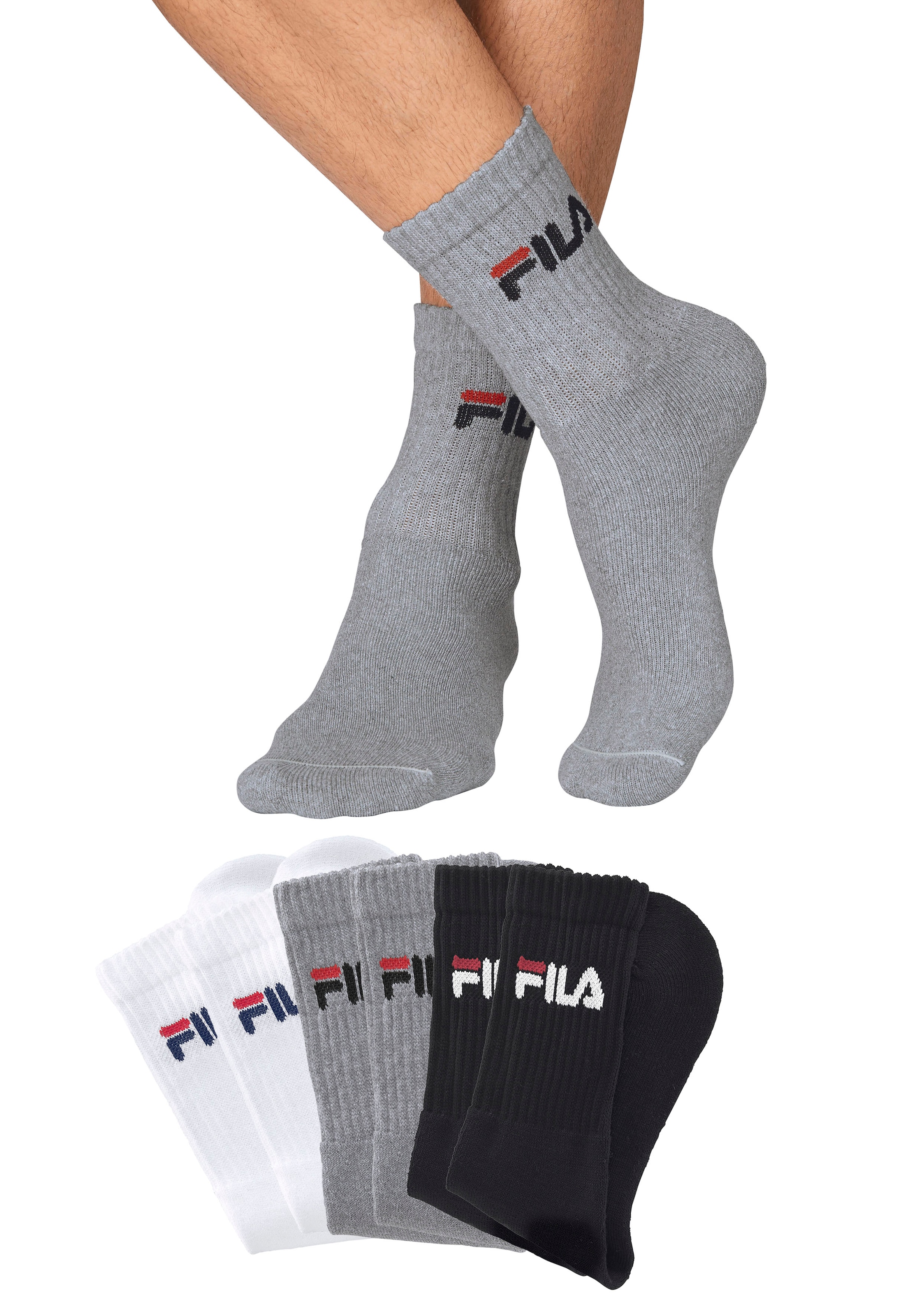 Fila Tennissocken, (6 Paar), mit Logo online bei eingestricktem OTTO