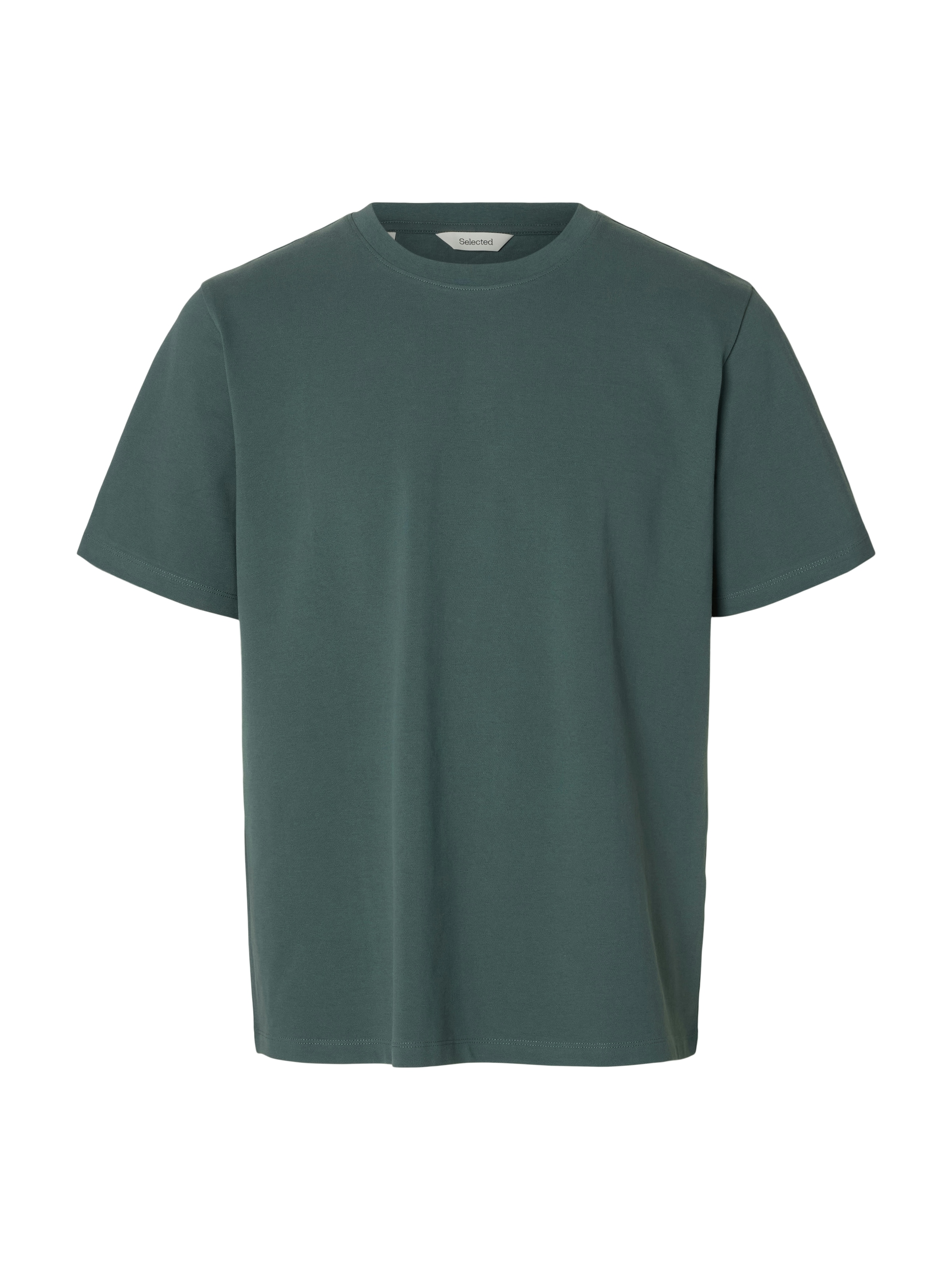 SELECTED Rundhalsshirt »SLHATLAS SS O-NECK TEE« Baumwollmischung, regular fit