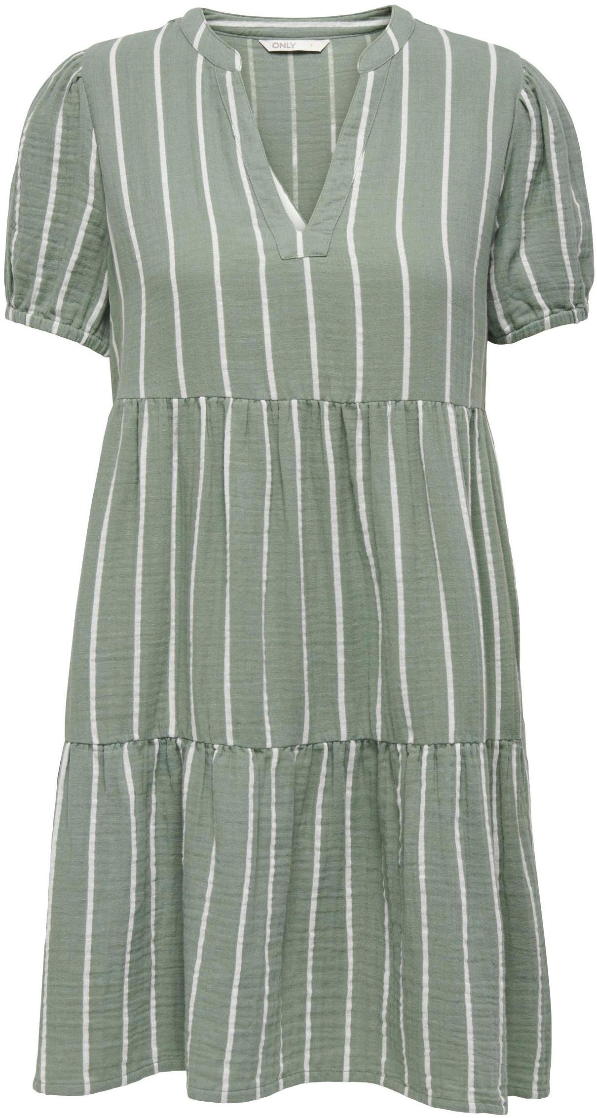 ONLY Sommerkleid »ONLNORA S/S LOOSE DRESS PTM«, mit Volant