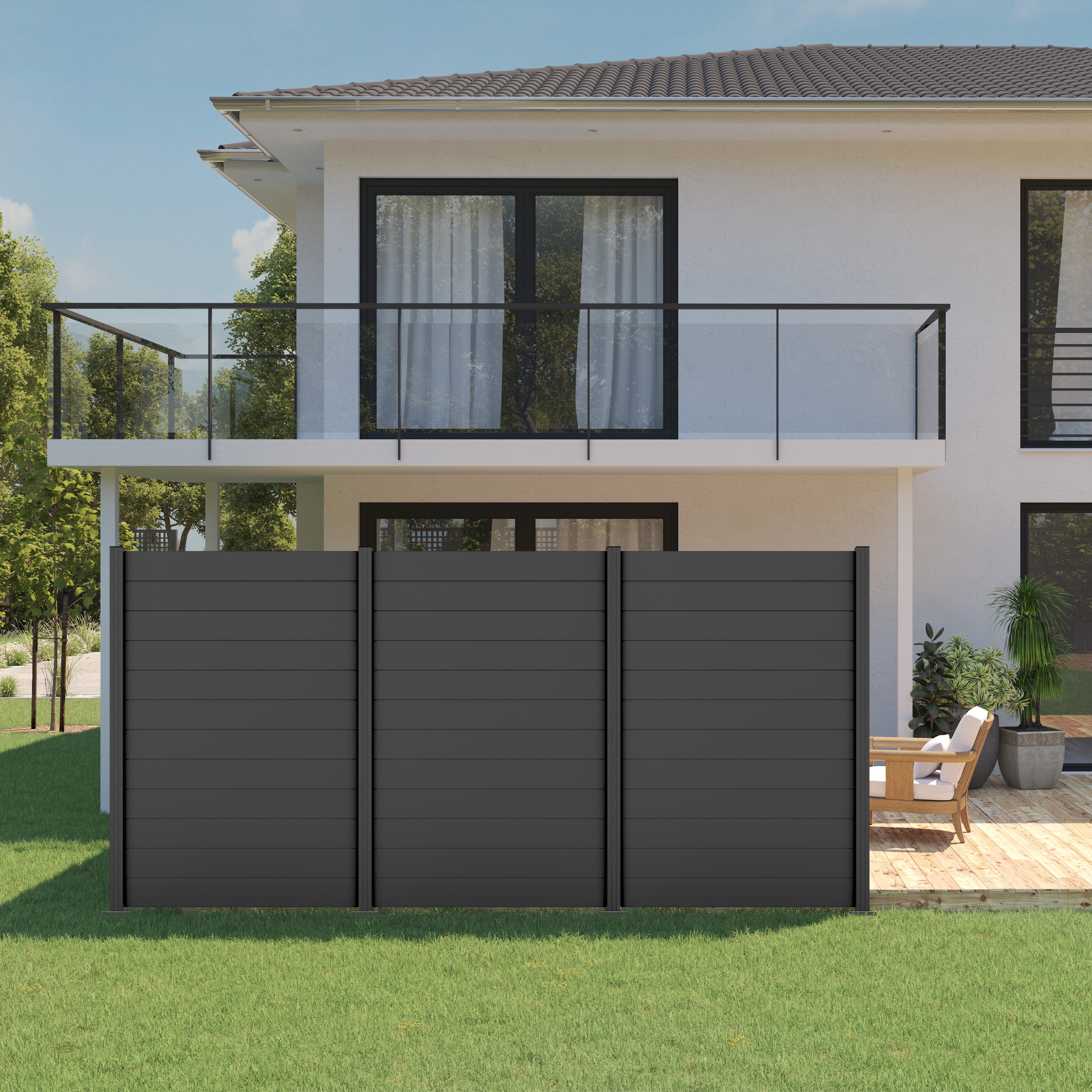 STAKET PRO Gartenzaun »Komplettzaun Paneel 150« LxH: 248,4x187 cm, 2 Elemente á 120 cm Breite