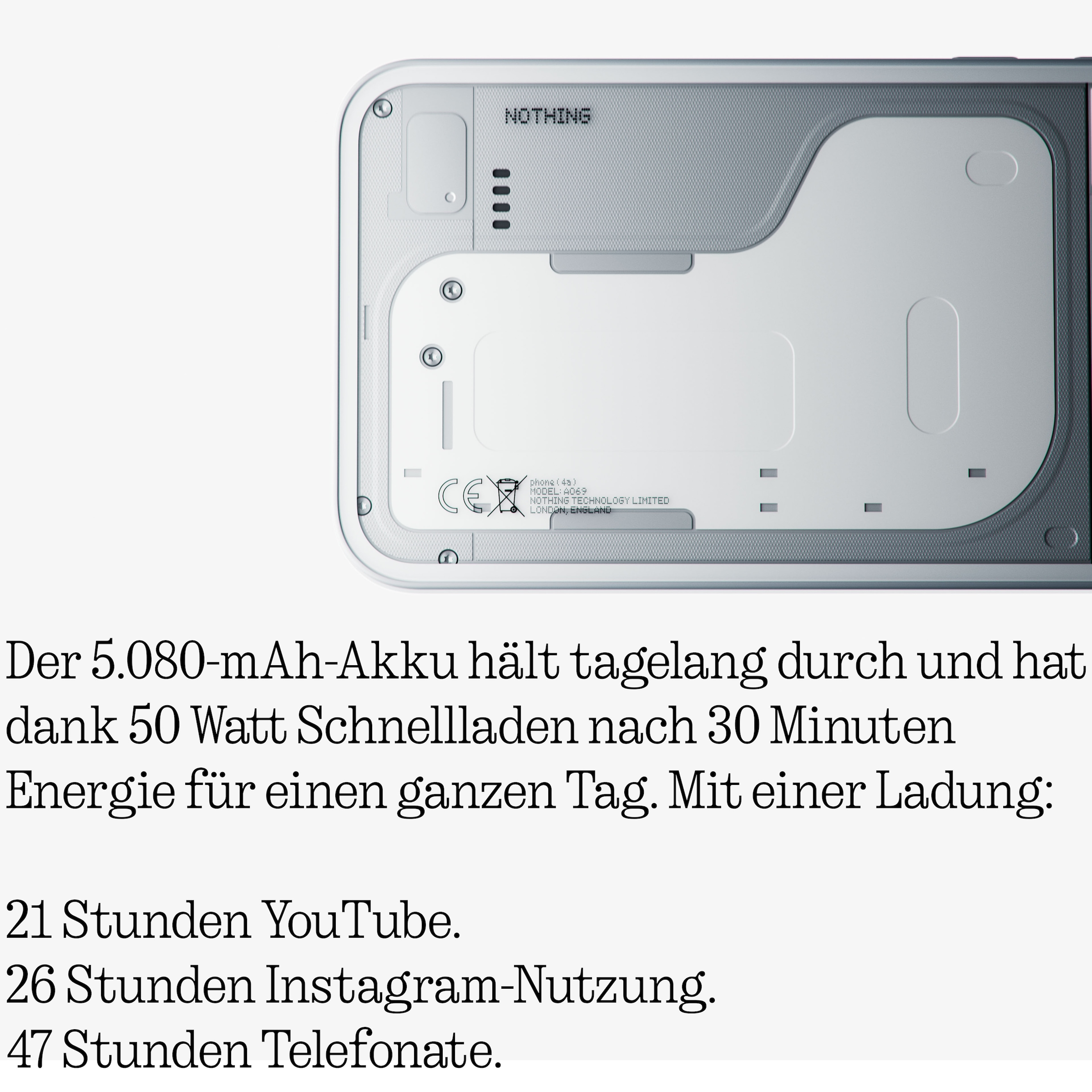 NOTHING Smartphone »Phone (4a)« weiß