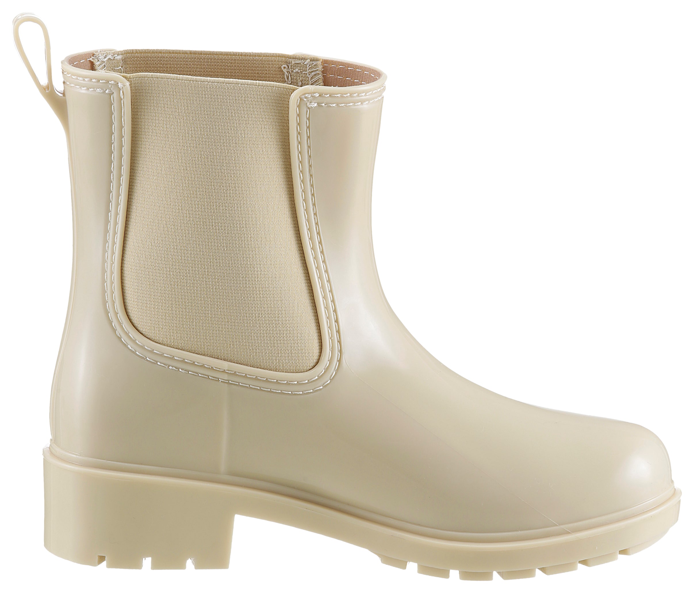 Tommy Hilfiger Chelseaboots »FLAG RAINBOOT«, Gummistiefel, Blockabsatz, Schlupfschuh mit Anziehlasche