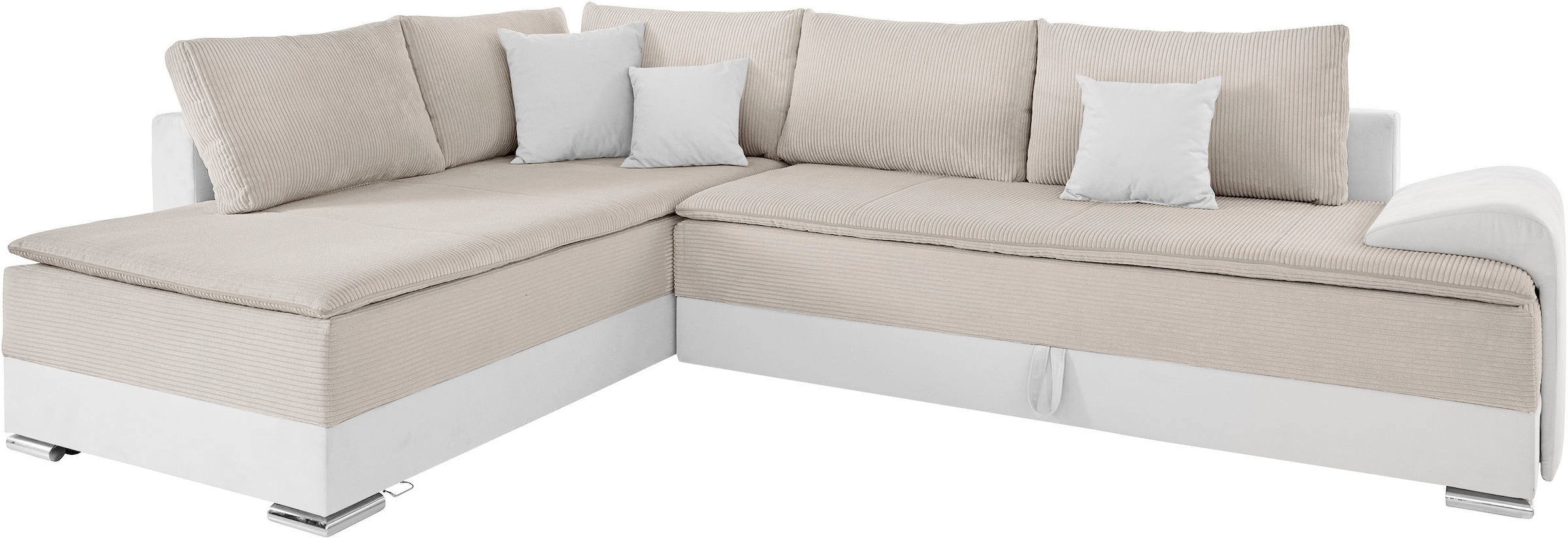 INOSIGN Ecksofa »Night & Day L-Form mit Dauer-Schlaffunktion mit Armlehne«, mit Boxspring-Bettfunktion 180x200 cm und Bettkasten, Dauerschläfer!