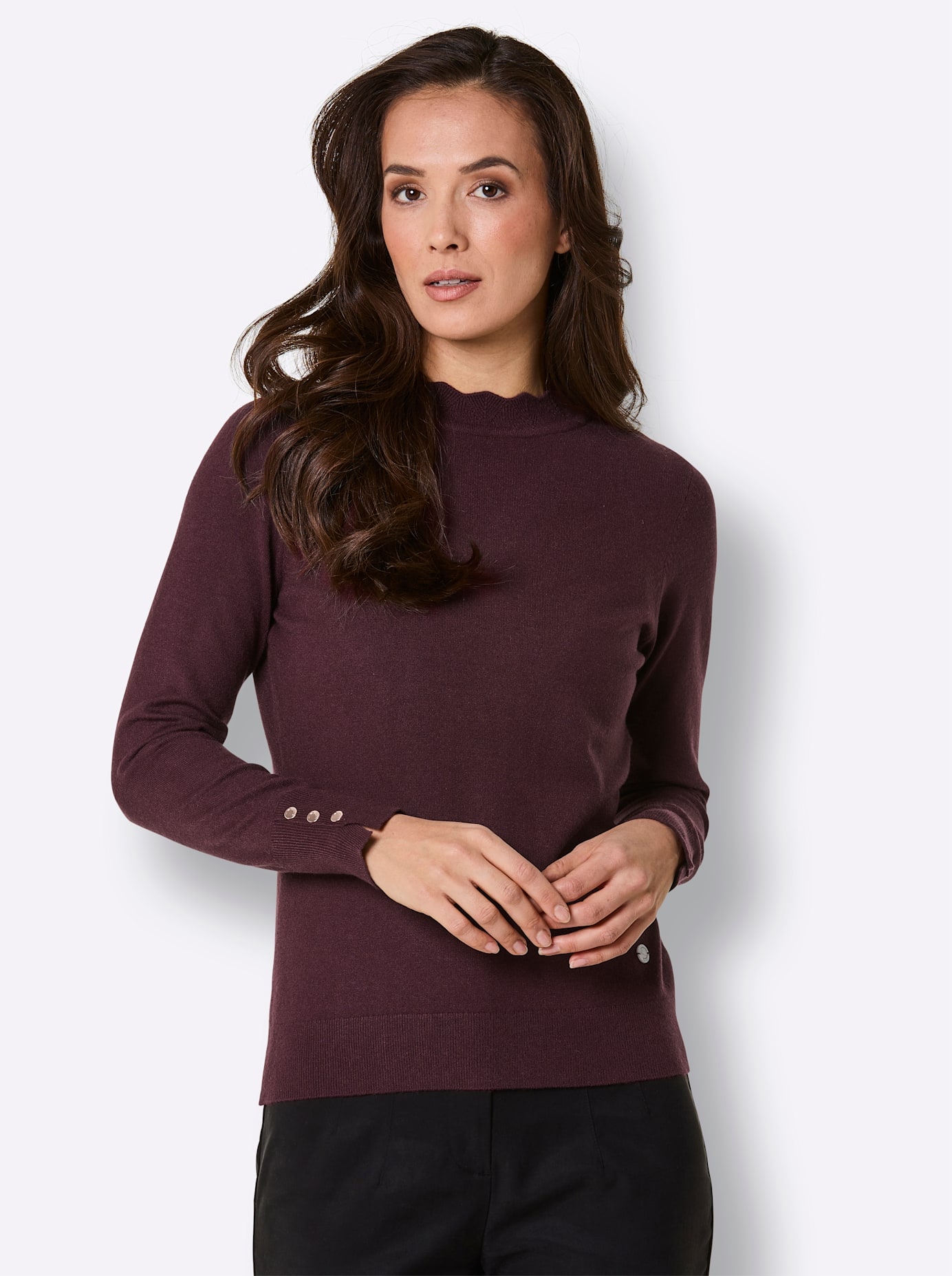 CREATION L PREMIUM Stehkragenpullover »Modal-Mix-Pullover«