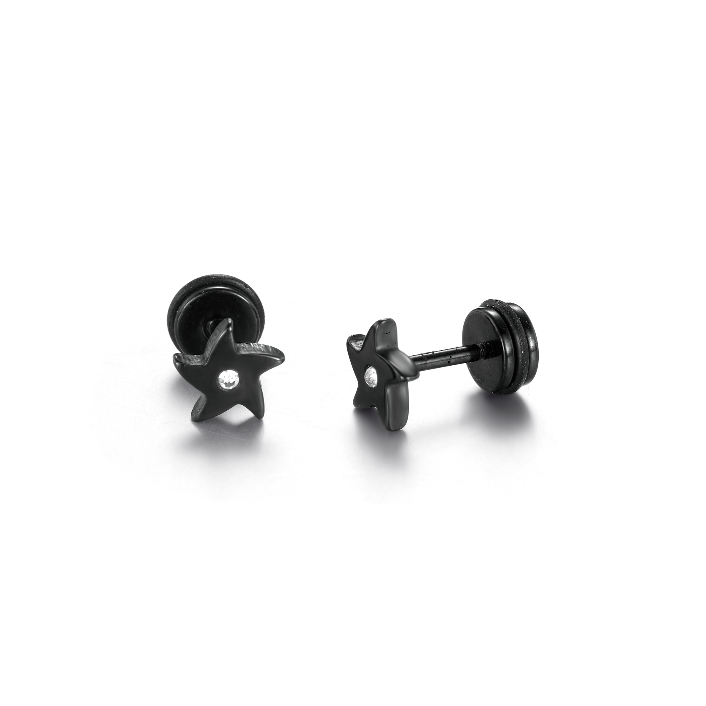 Firetti Paar Ohrstecker »Schmuck Geschenk Edelstahl Ohrschmuck Ohrringe Stern« mit Zirkonia (synth.)