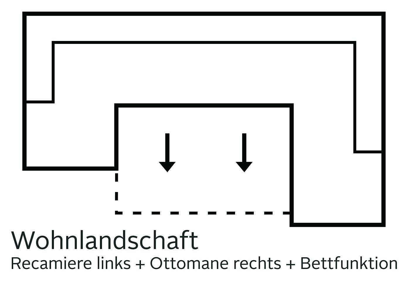 sit&more Wohnlandschaft »Mistral U-Form«, wahlweise mit Bettfunktion, inklusive Kopfteilverstellung