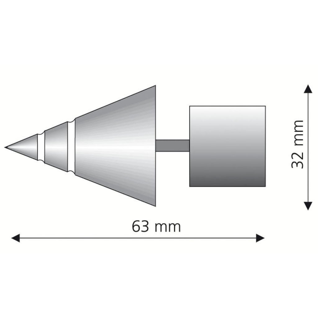 Liedeco Gardinenstangen-Endstück »Endstück, Endknopf "Skandinavia" Kegel«, (1 St.)